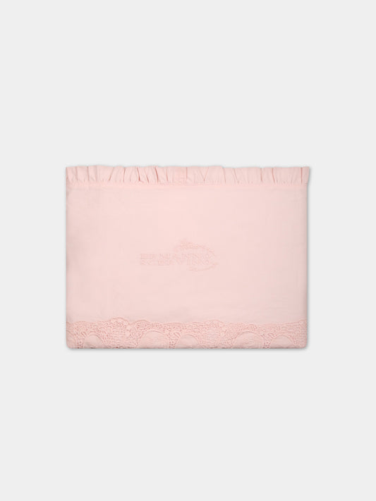 Coperta rosa per neonata con logo,Ermanno Scervino Junior,SNCO002C RI347 C001