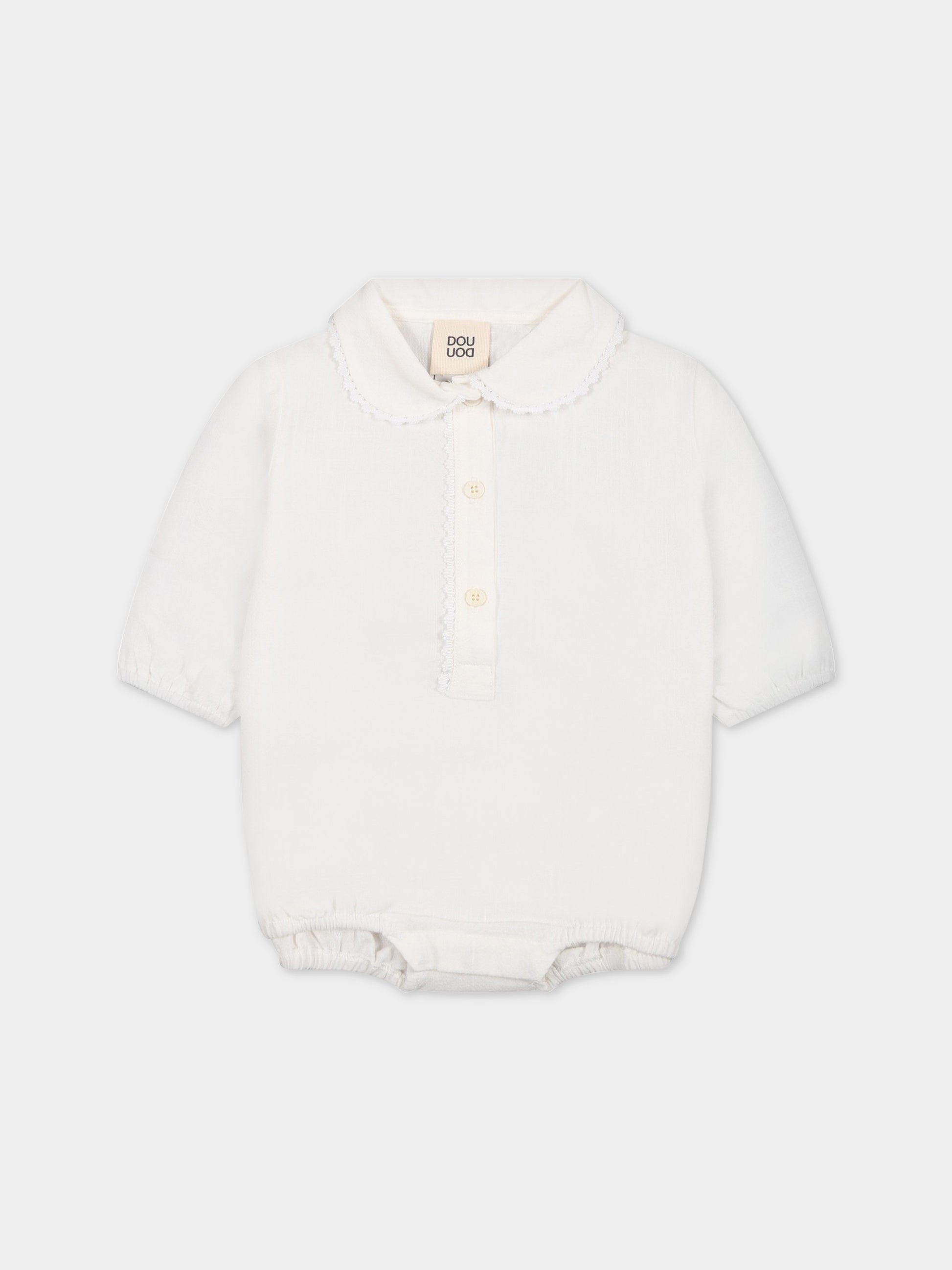 Camicia avorio per neonata,Douuod Kids,DSA560 P0233 101