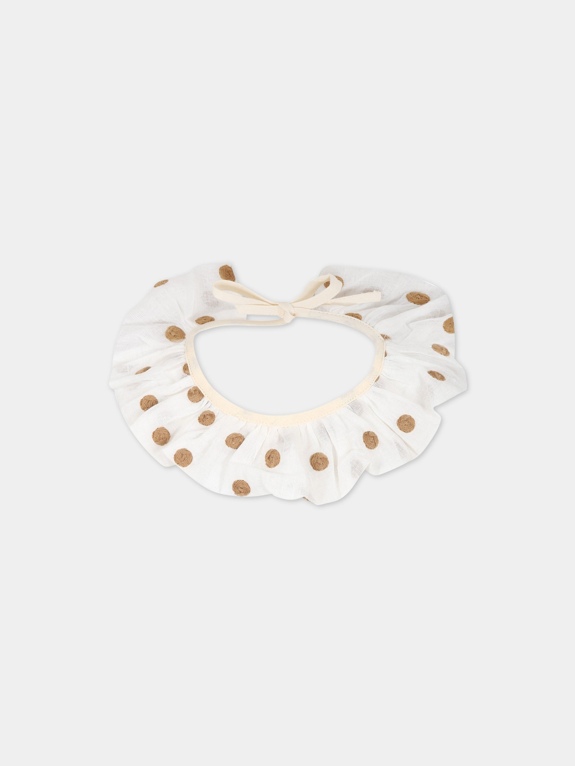 Colletto bianco per bambina,Caffe' D'orzo,ZS0A13 K0133 101MA