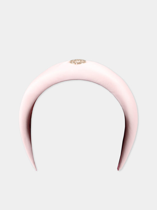 Cerchietto rosa per bambina con logo,Elie Saab,LS0A04 O0039 505