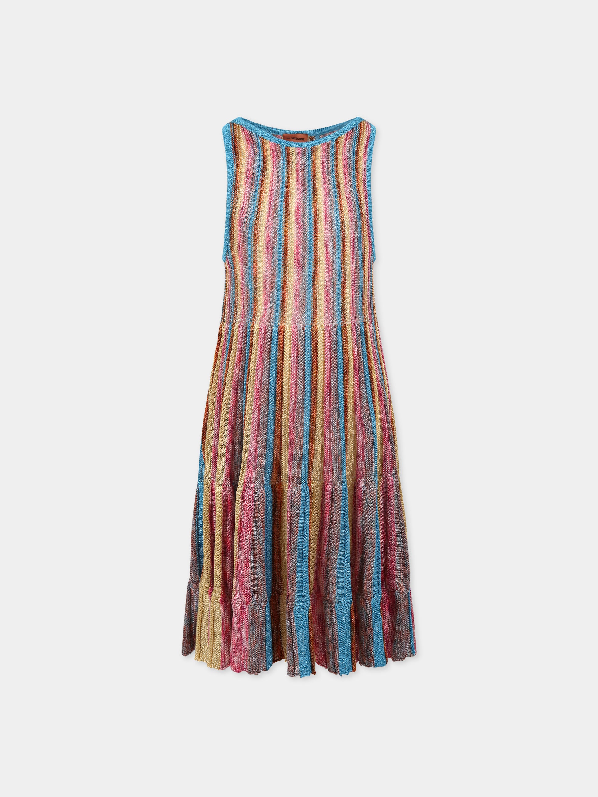 Vestito multicolor per bambina con logo,Missoni,MS1B92 X0097 999
