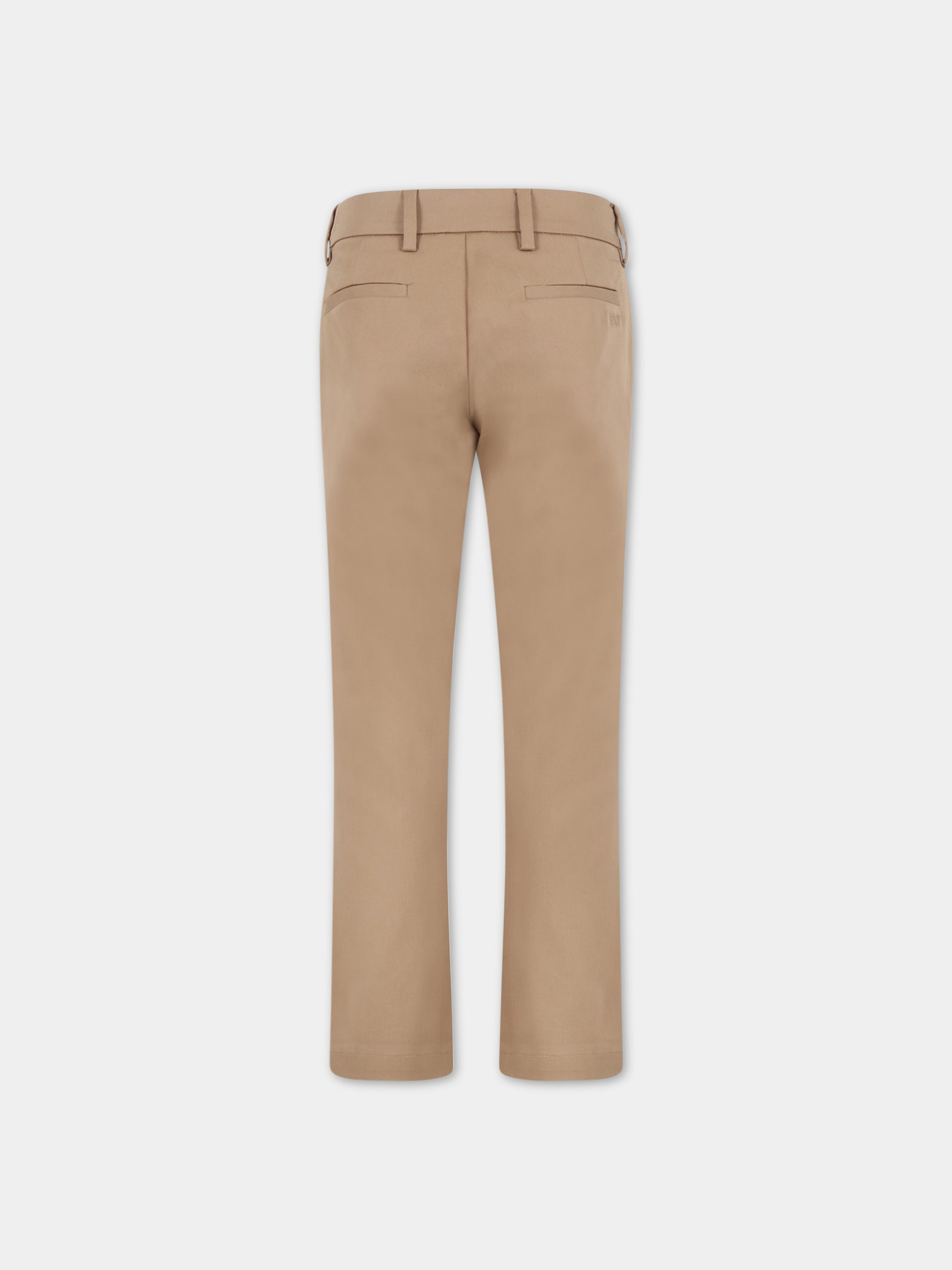 Pantaloni beige per bambino con logo,Fay Kids,FS6P20 G0019 112