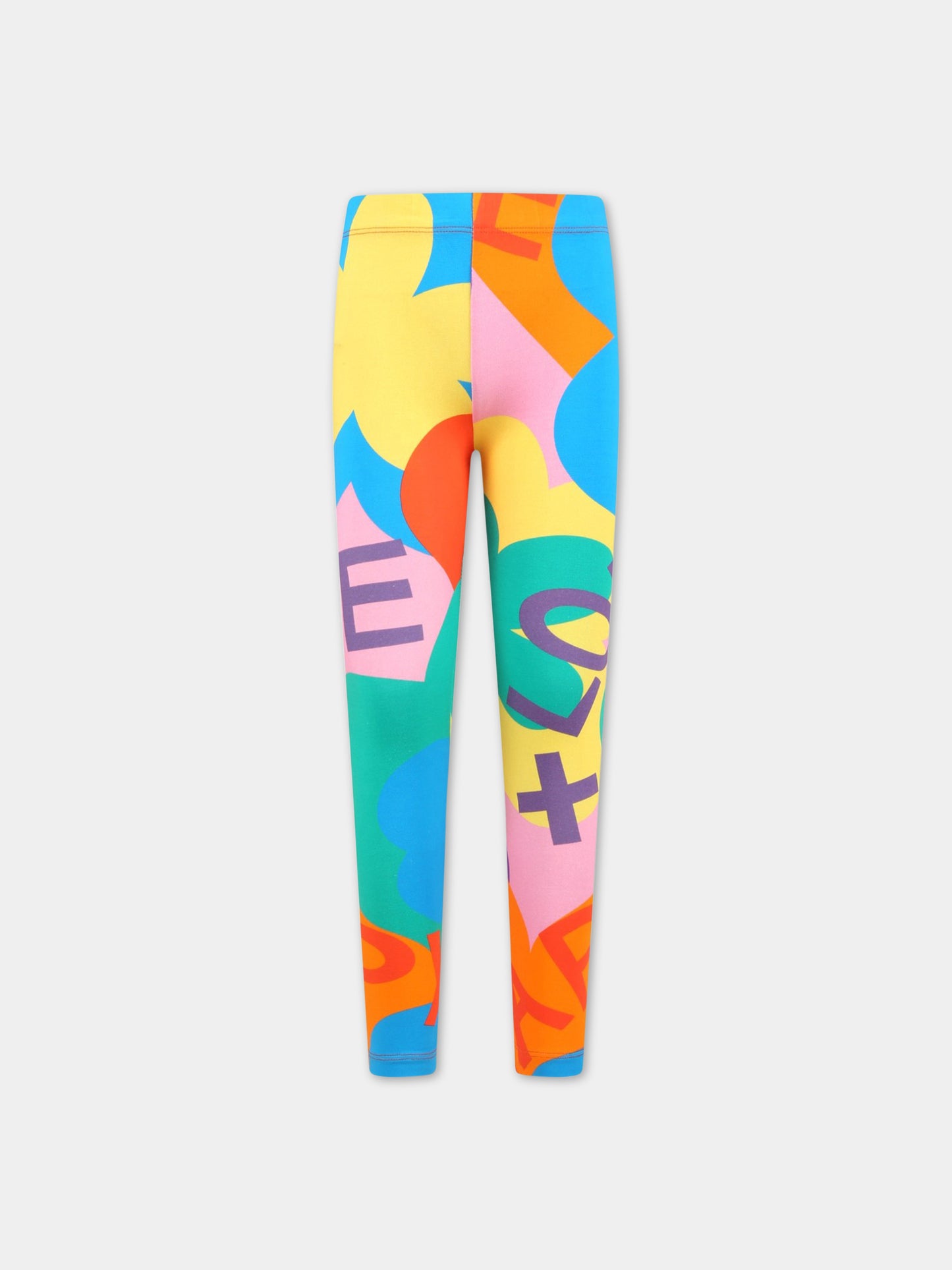 Leggings multicolor per bambina con stampa colorta,Stella Mccartney Kids,TS6B20 Z0869 999MC