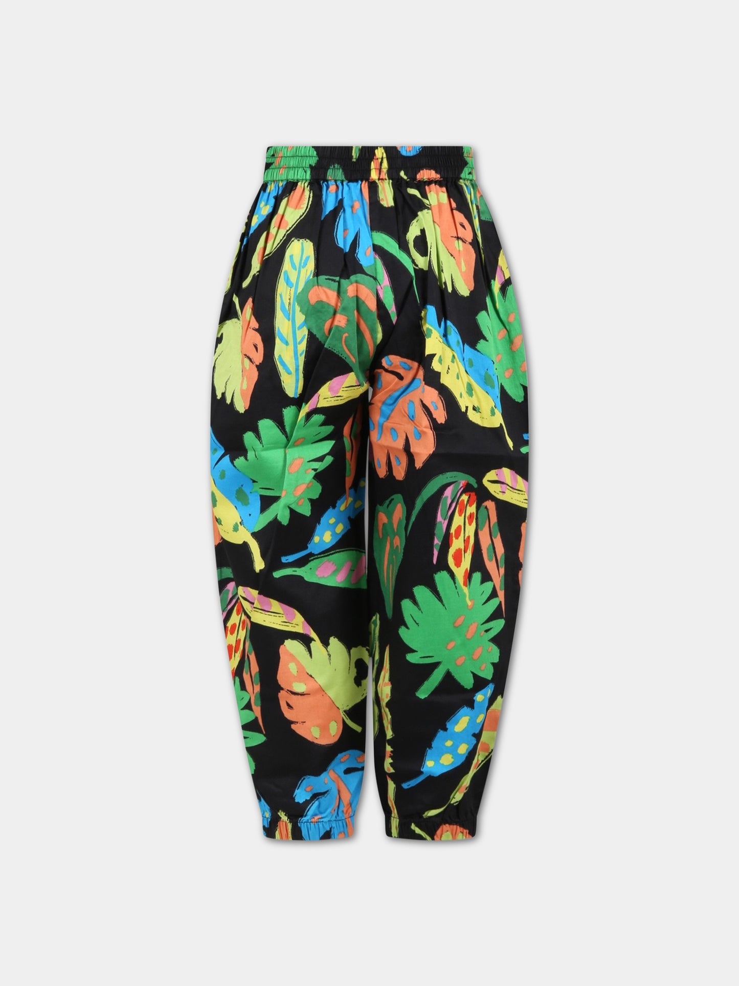 Pantaloni neri per bambino con foglie,Stella Mccartney Kids,TS6C50 Z0889 930MC