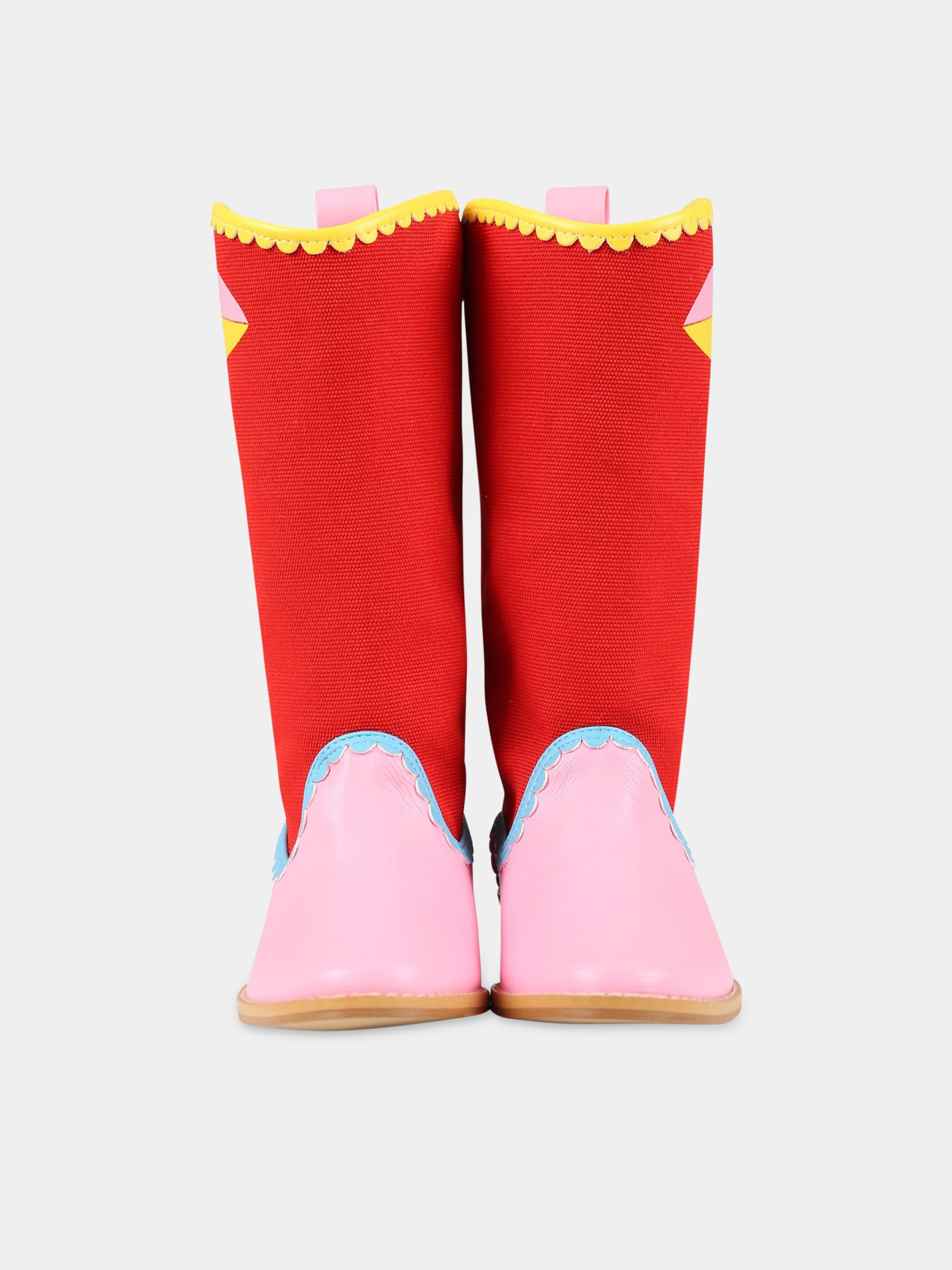 Stivali multicolor per bambina con stampa e frange,Stella Mccartney Kids,TS0A76 Z1167 999