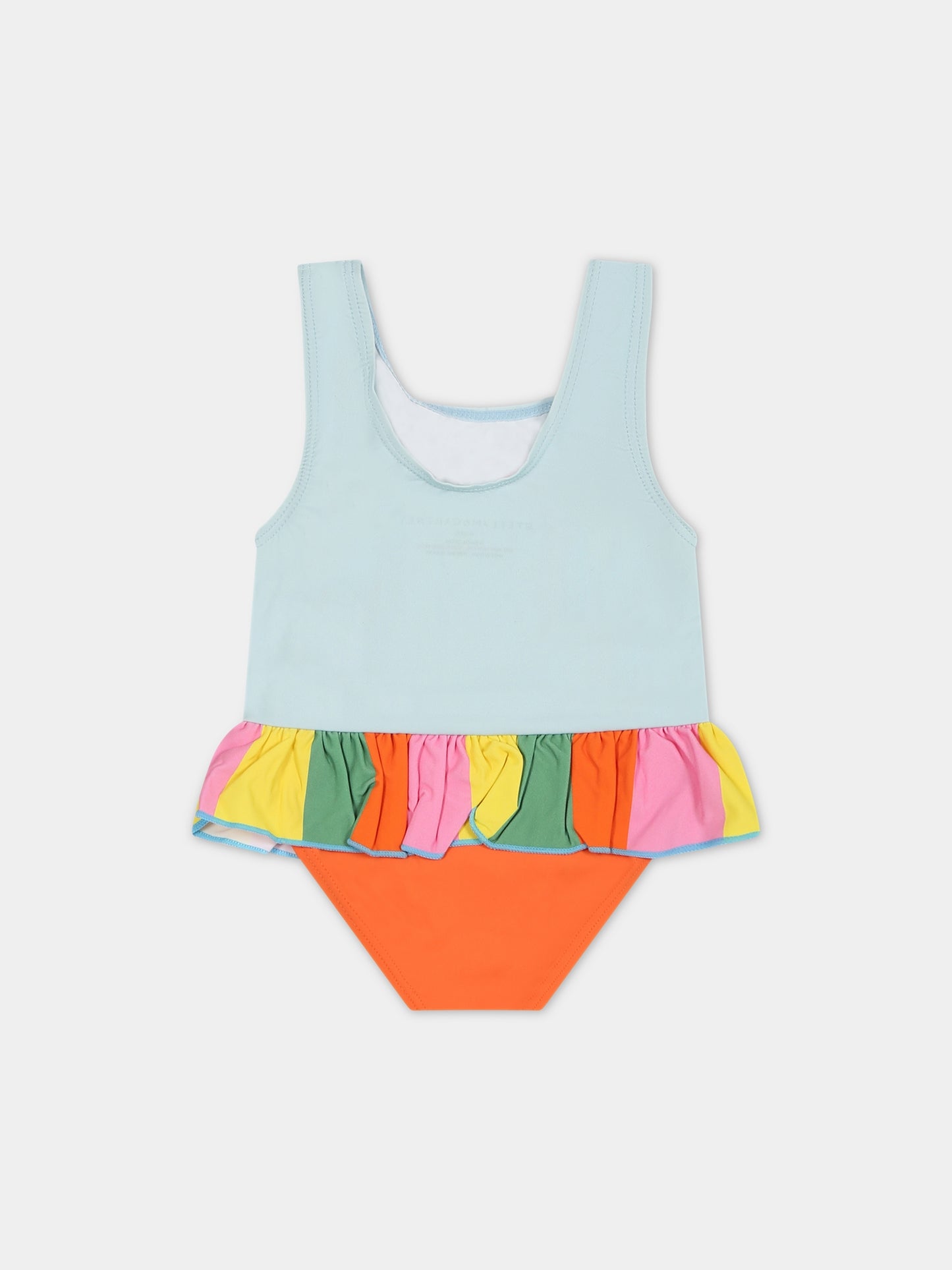 Costume multicolor per neonata con stampa pappagalli,Stella Mccartney Kids,TSC049 Z0157 601