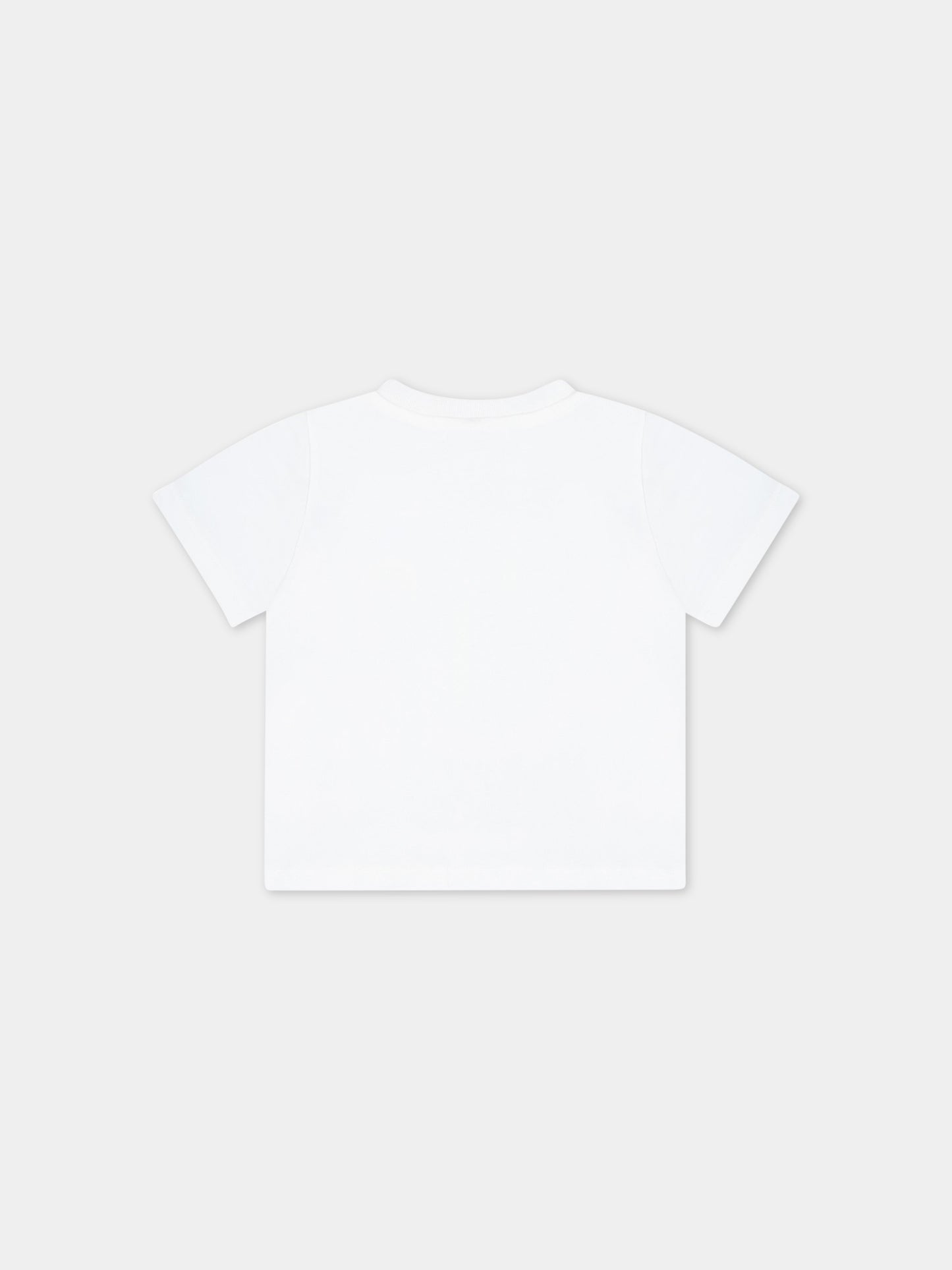 T-shirt bianca per neonata con smile,Stella Mccartney Kids,TS8061 Z0434 101