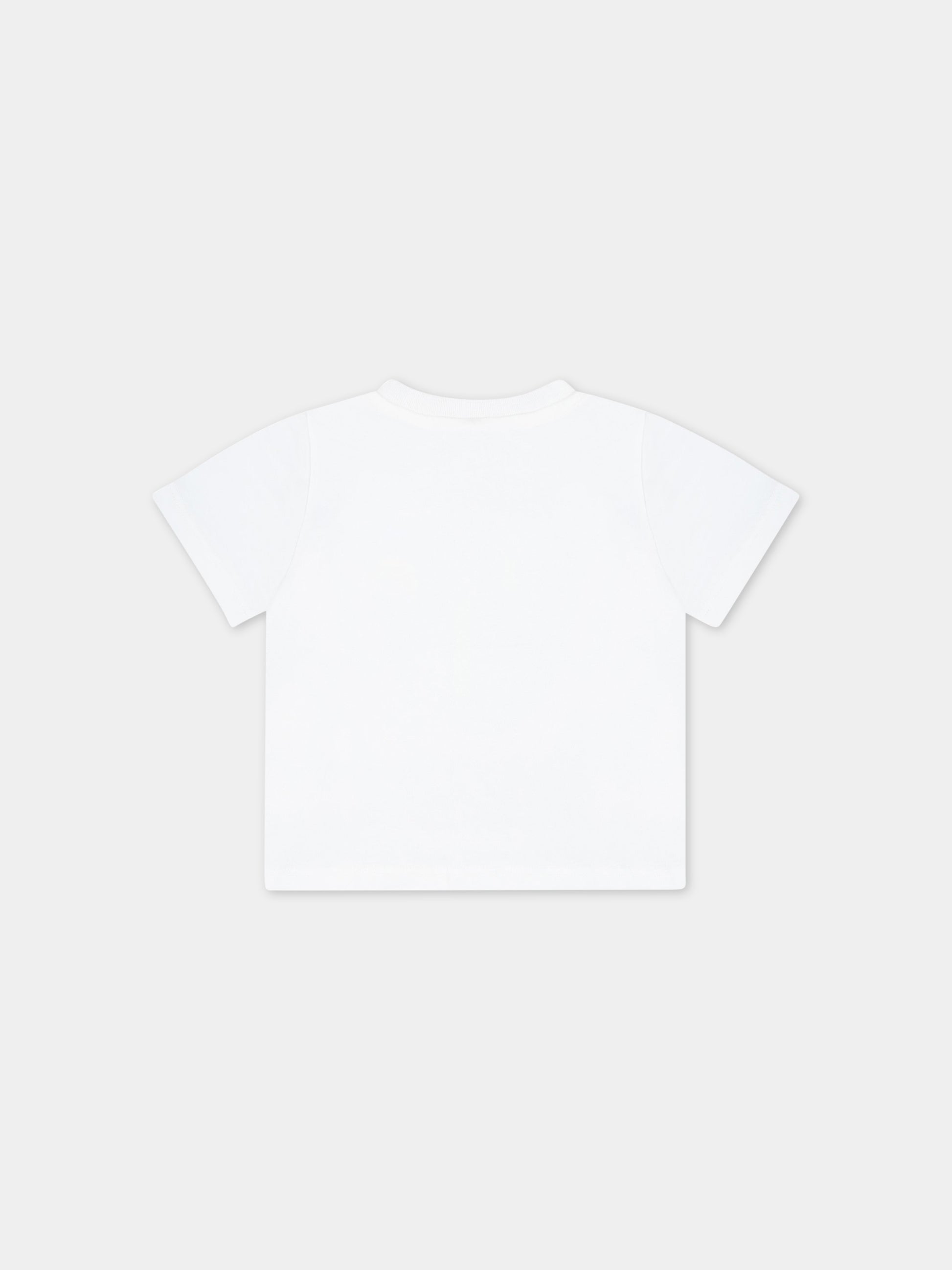 T-shirt bianca per neonata con smile,Stella Mccartney Kids,TS8061 Z0434 101