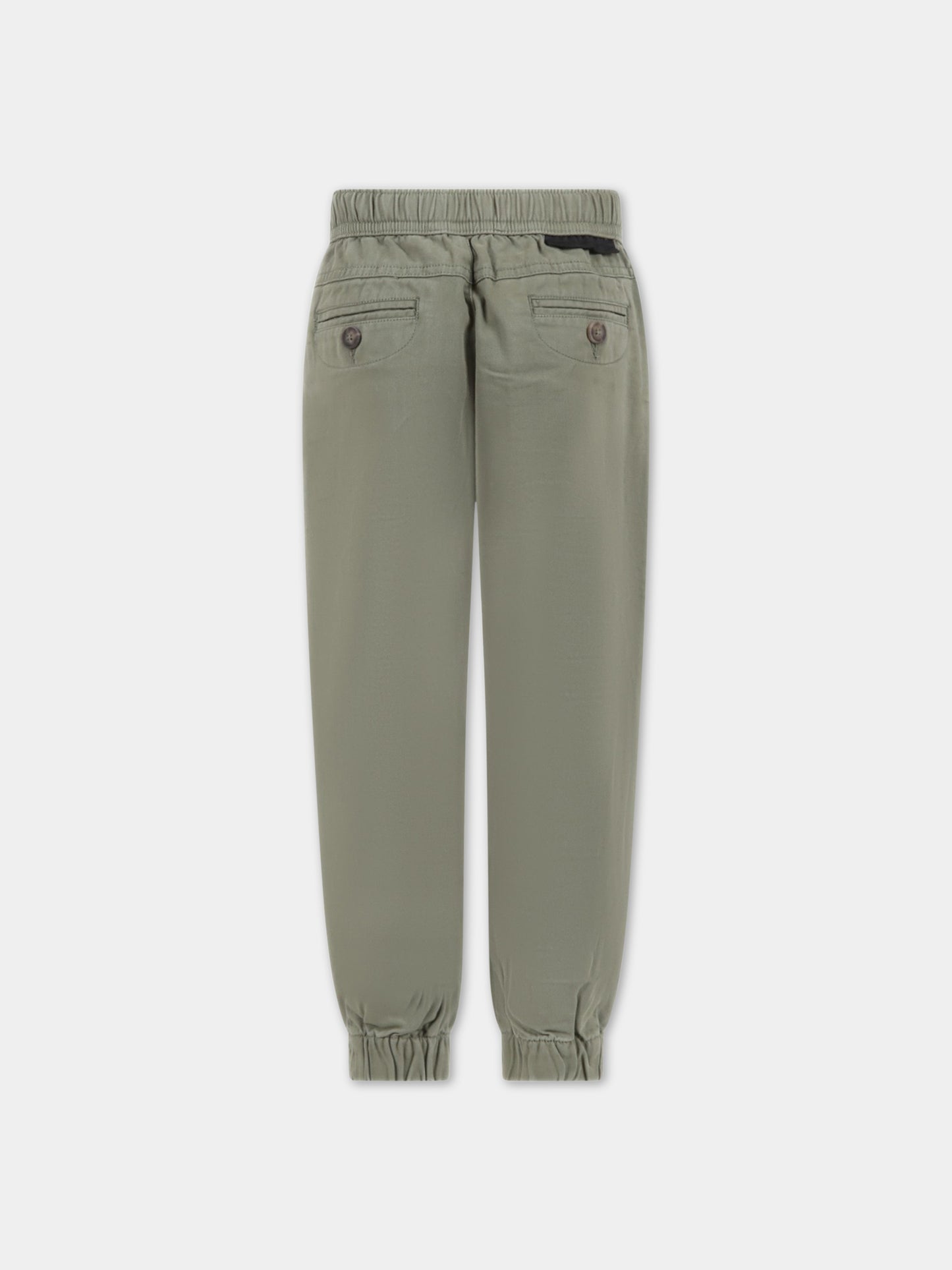 Cargo verdi per bambino con patch logato,Stella Mccartney Kids,TS6P90 Z0628 718