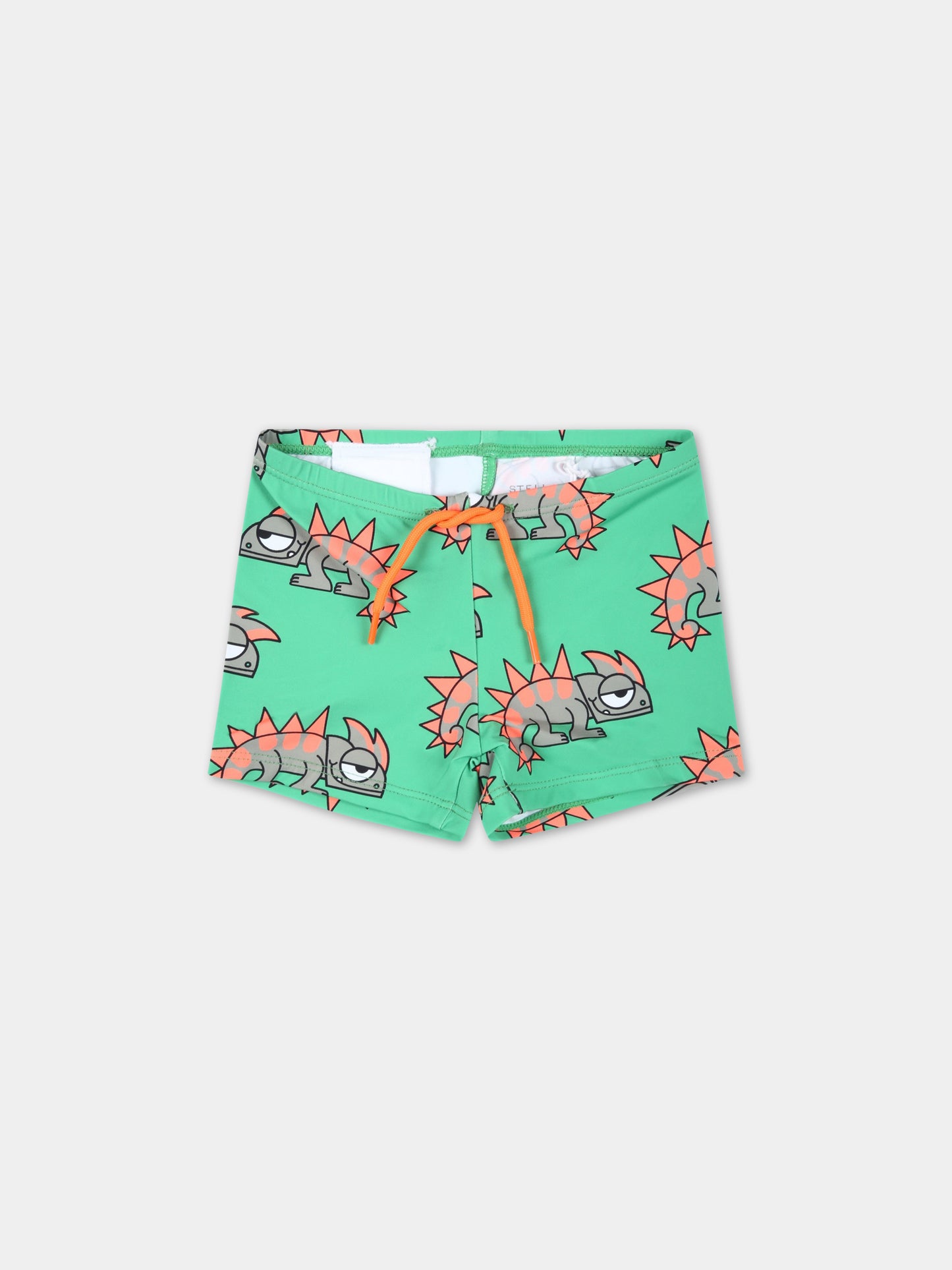 Boxer-mare verdi per neonato con camaleonti,Stella Mccartney Kids,TSC559 Z0983 711MC