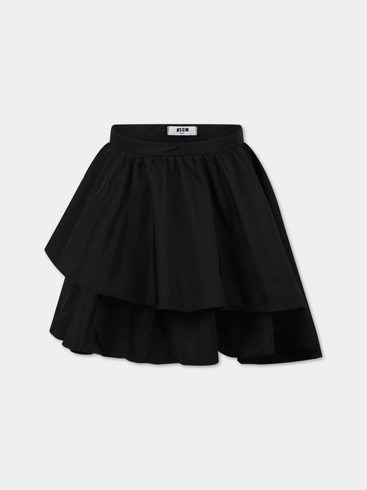 Gonna nera per bambina,Msgm Kids,MS029471 110