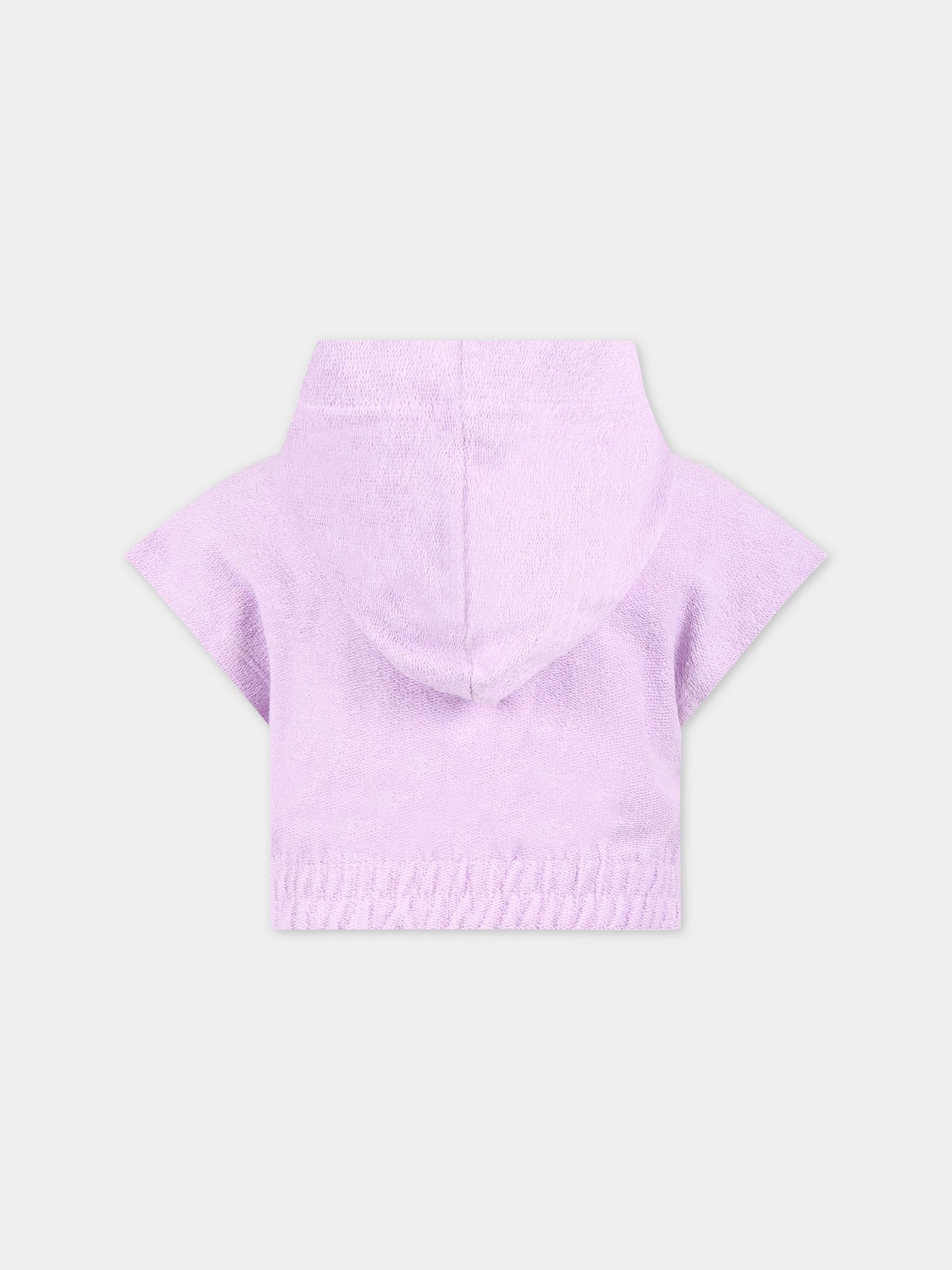 Felpa viola per bambina con logo multicolor,Msgm Kids,MS029337 071