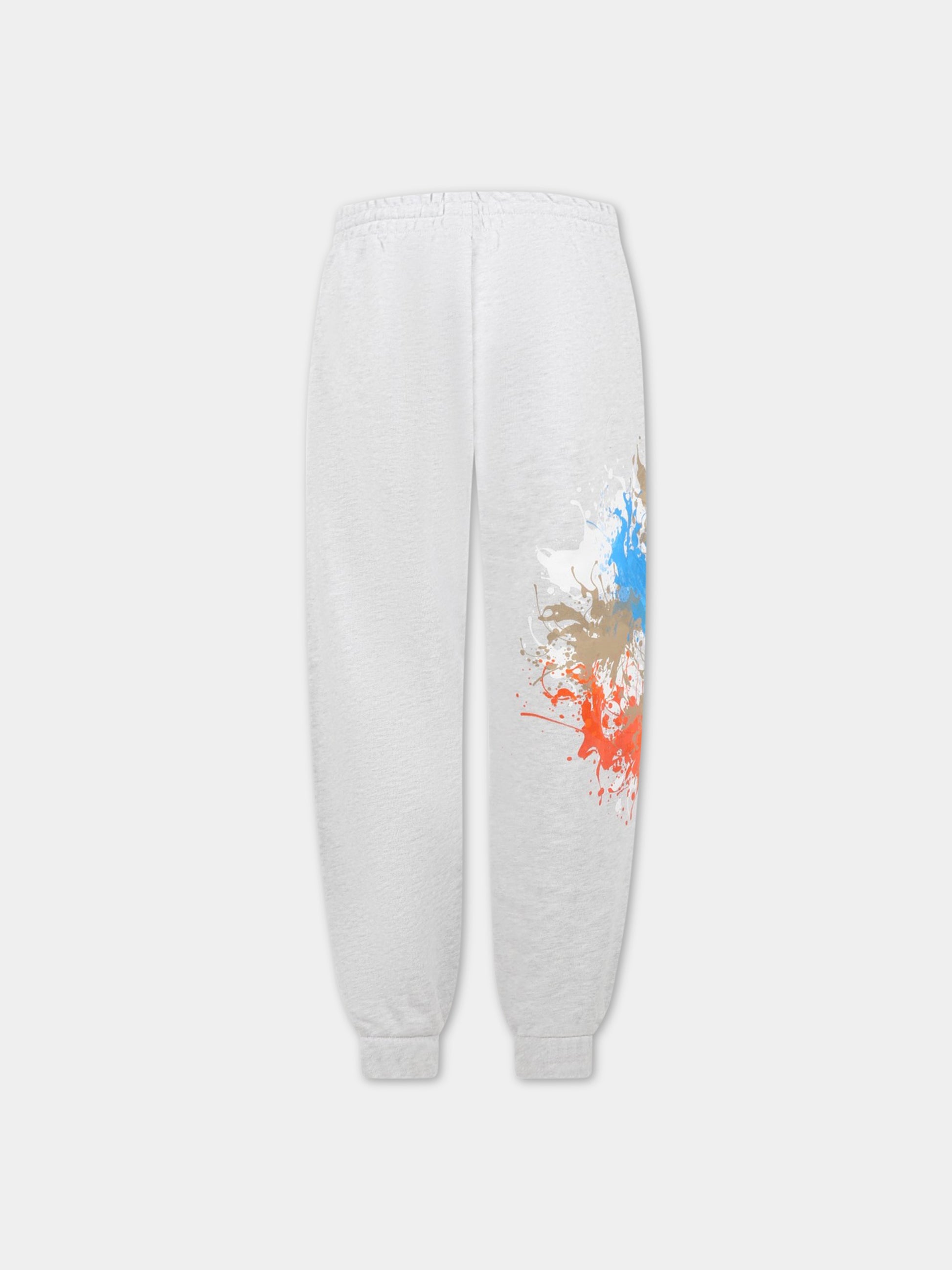 Pantaloni grigi da tuta per bambino con logo nero,Msgm Kids,MS029550 107