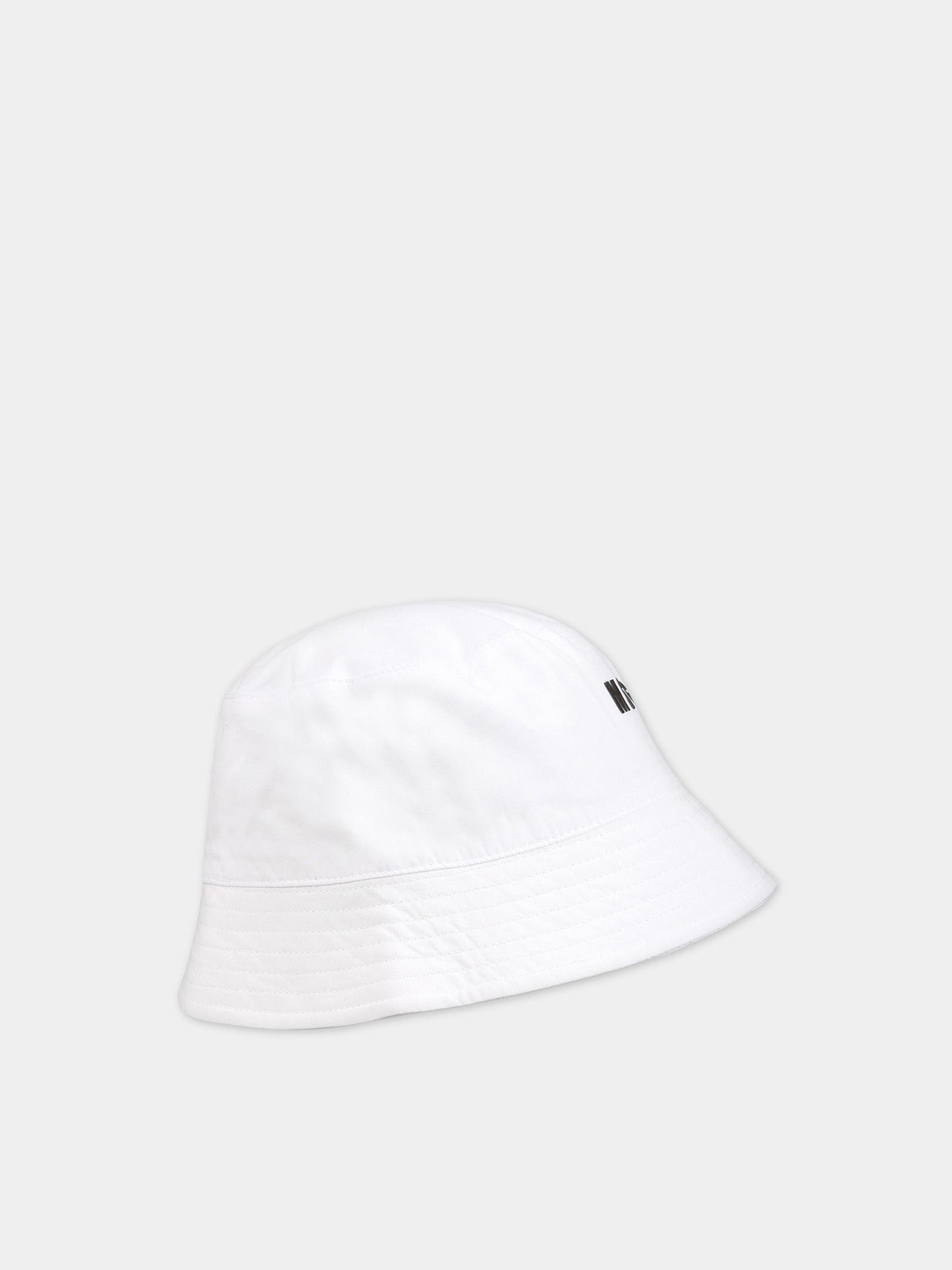 Cloche bianco per bambini con logo,Msgm Kids,MS029390 001