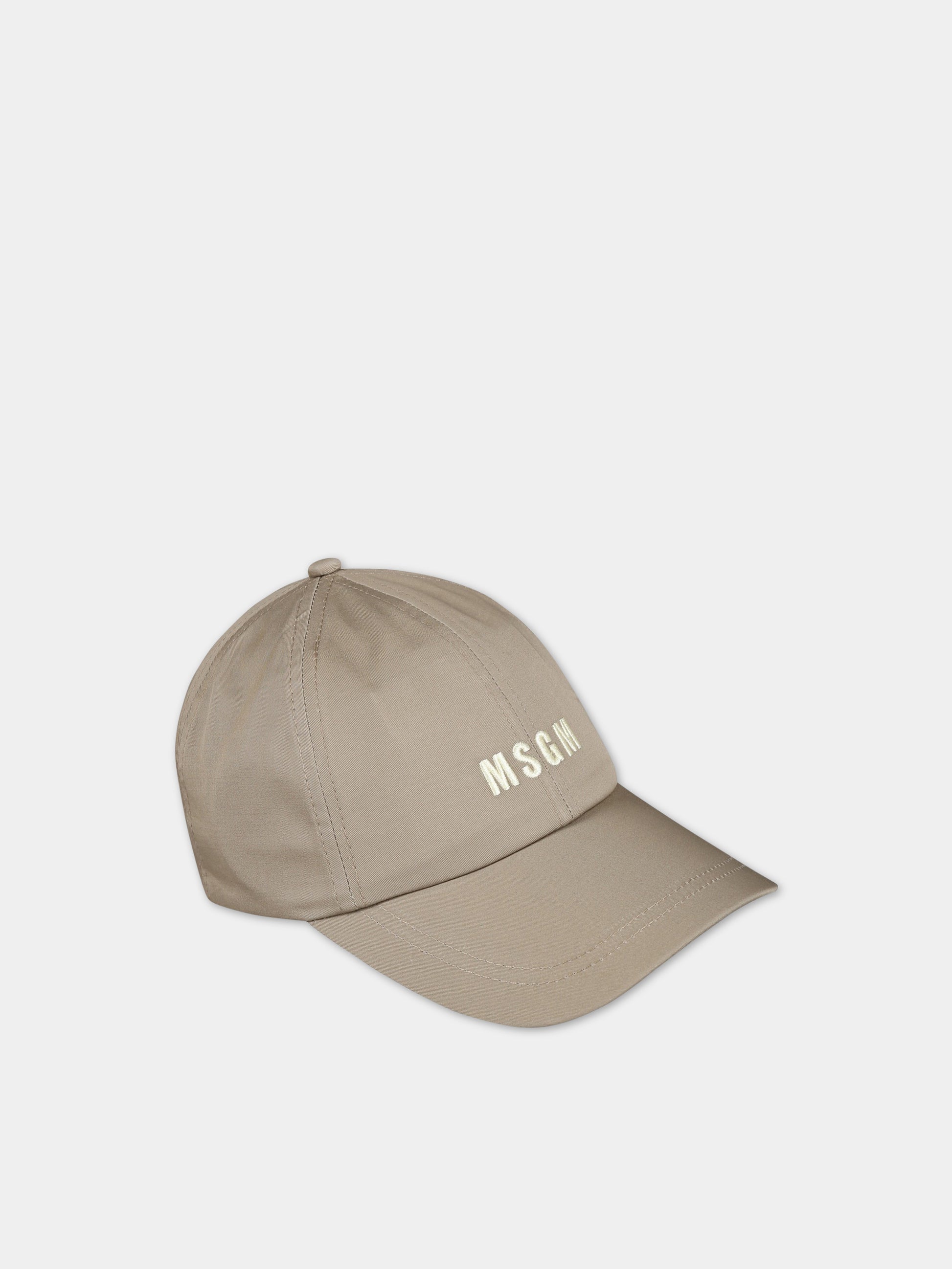 Cappello beige per bambino con logo,Msgm Kids,MS029388 015