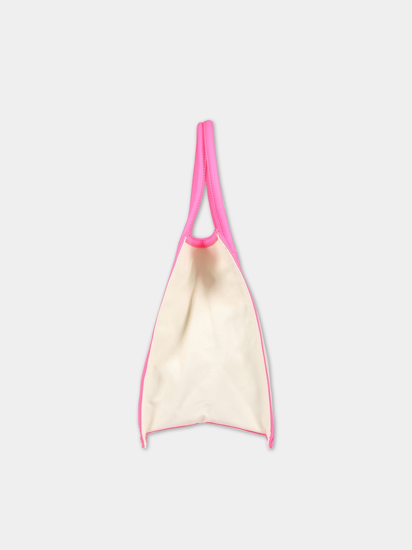 Borsa beige per bambina con logo,Msgm Kids,MS029496 012/02