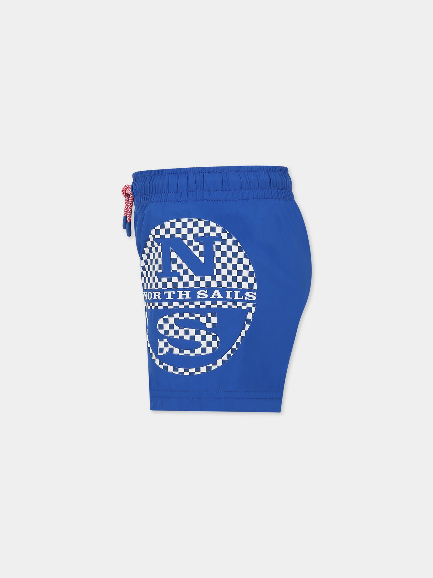 Boxer mare azzurro per bambino con logo,North Sails,777551 000 0760