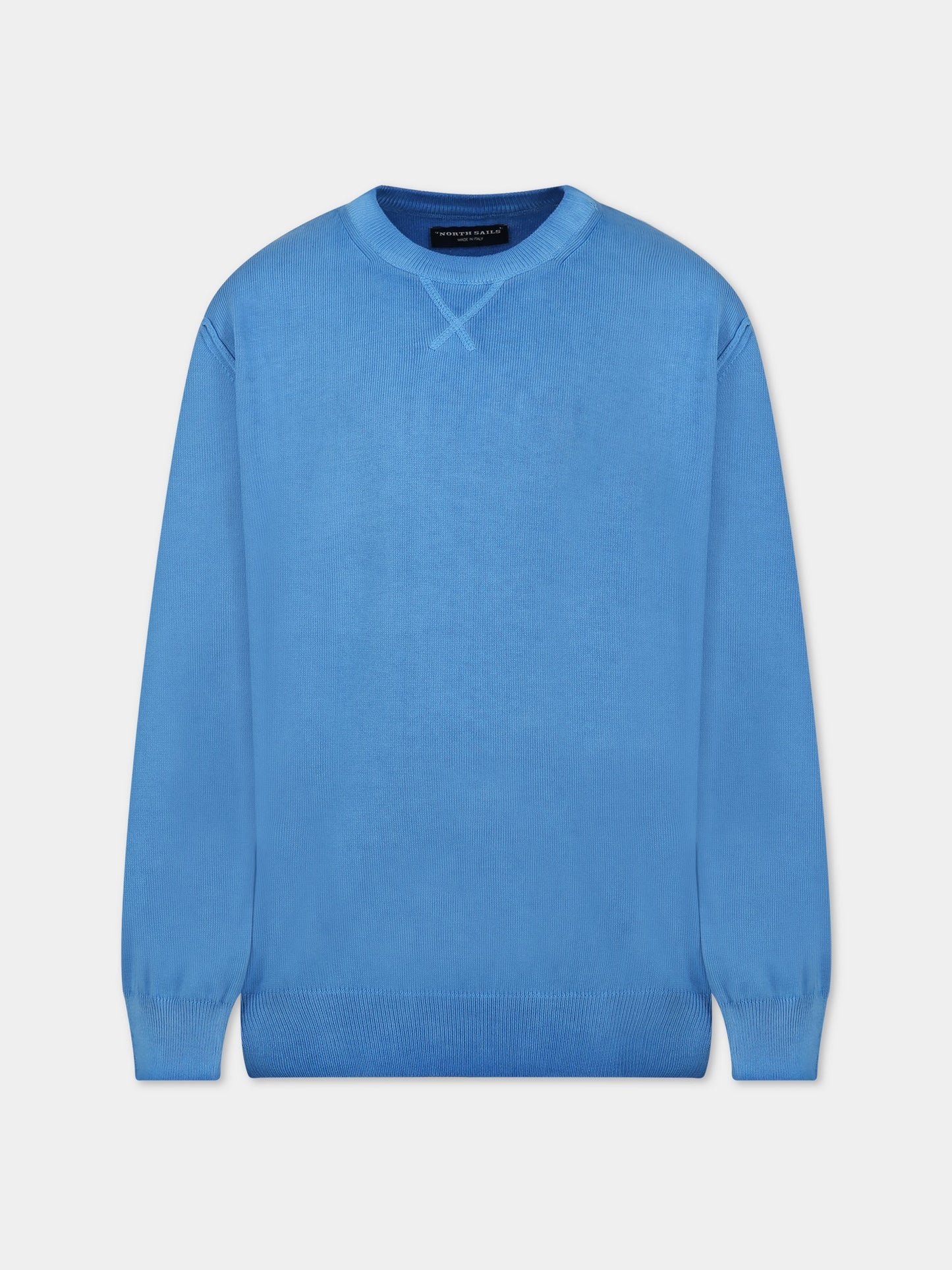 Maglione azzurro per bambino con logo,North Sails,796162 000 0760