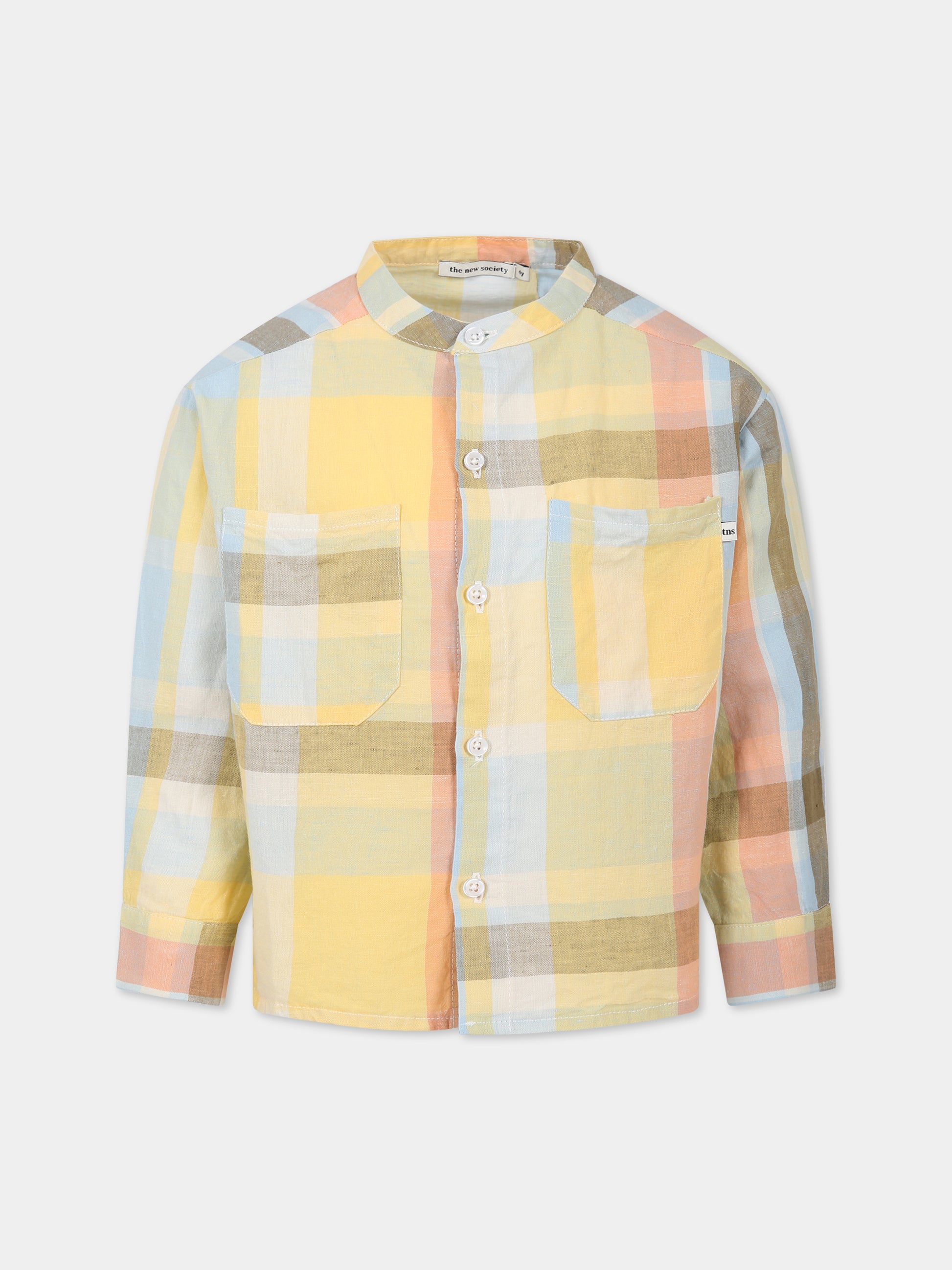 Camicia multciolor per bambino con logo,The New Society,S23 K WV05 ROBERTA