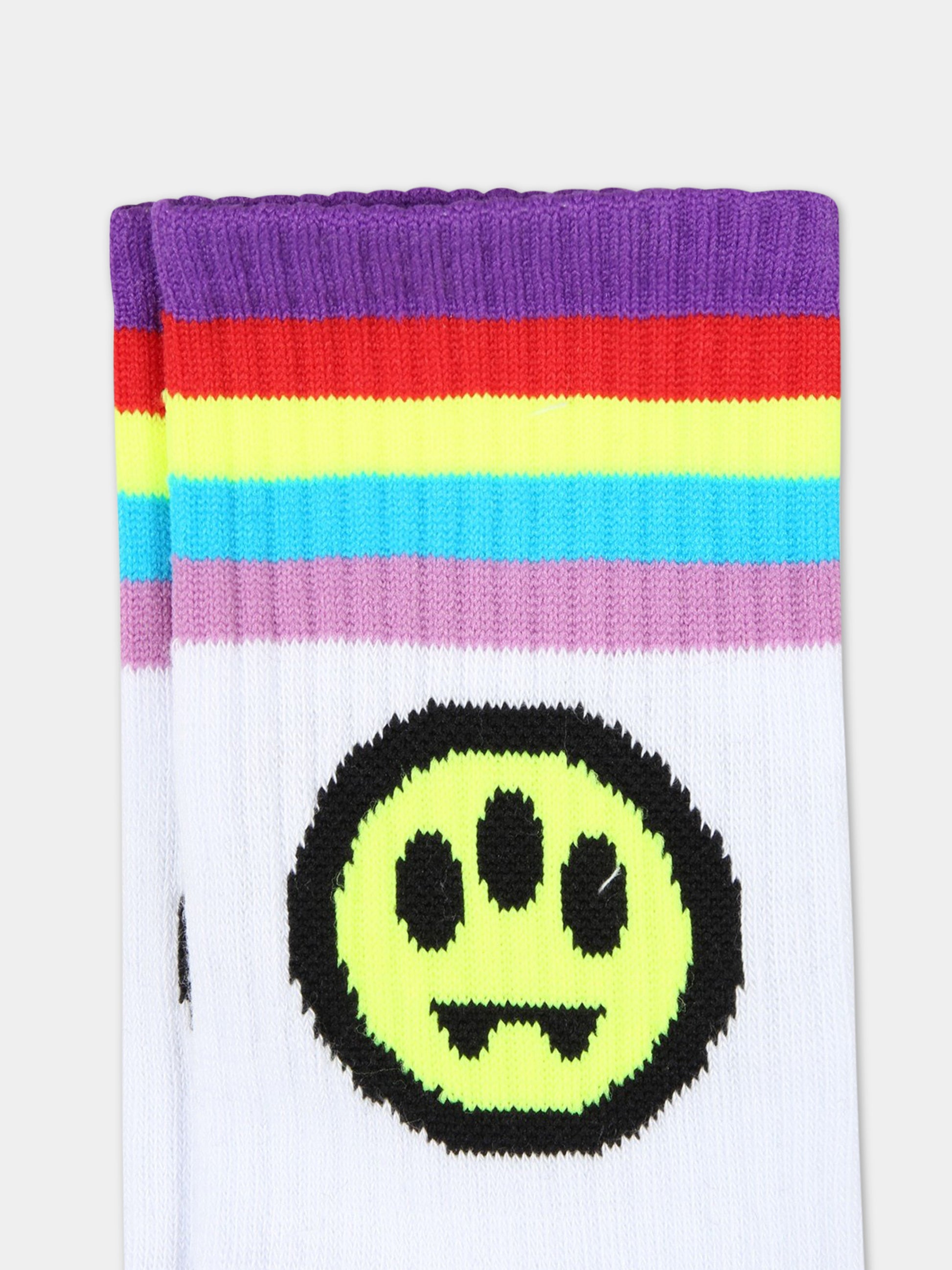 Calze bianche per bambino con logo,Barrow,032930 002