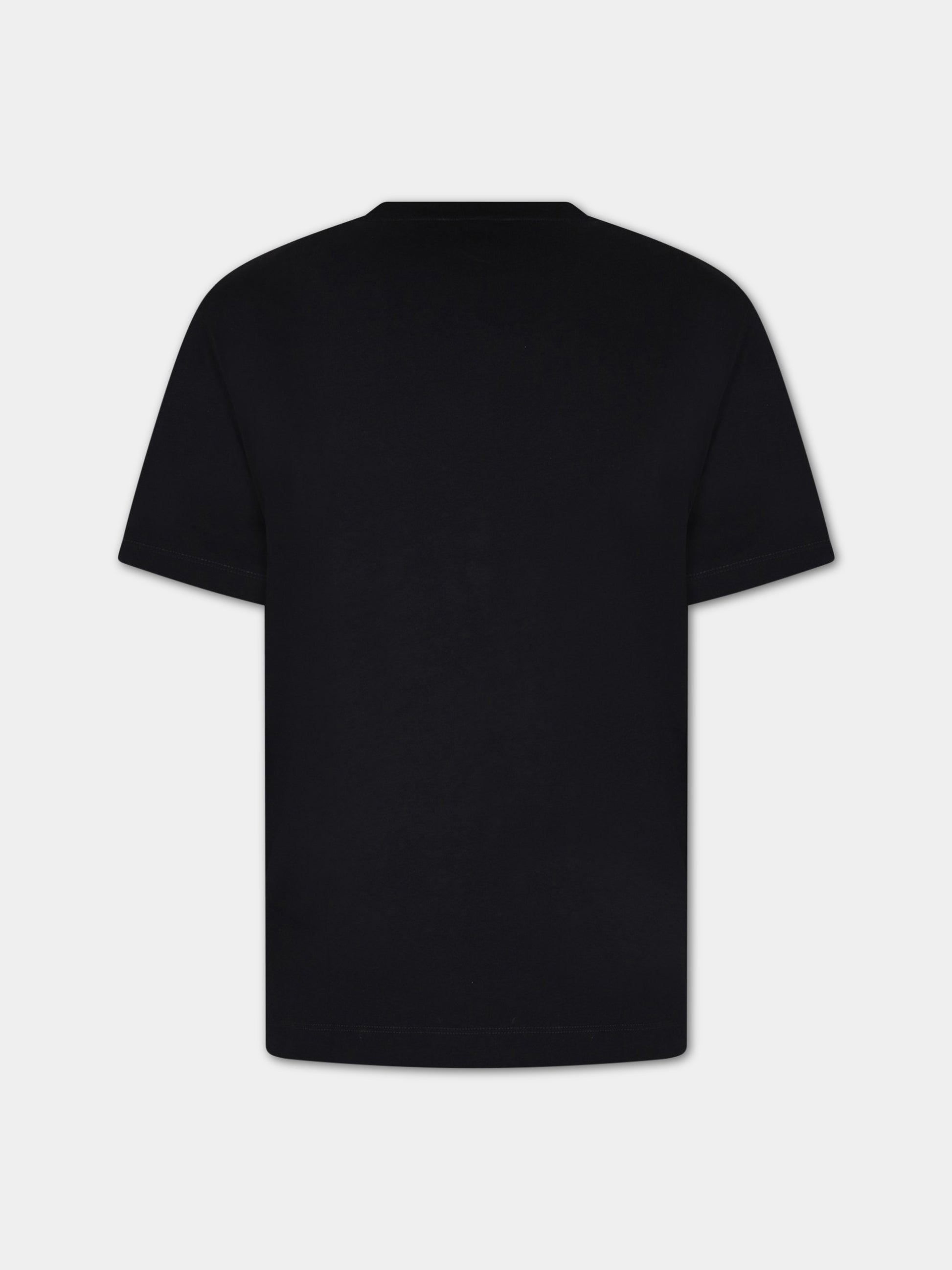 T-shirt blu per bambino con logo,Armani Junior,3R4TJM 1JWZZ 0920