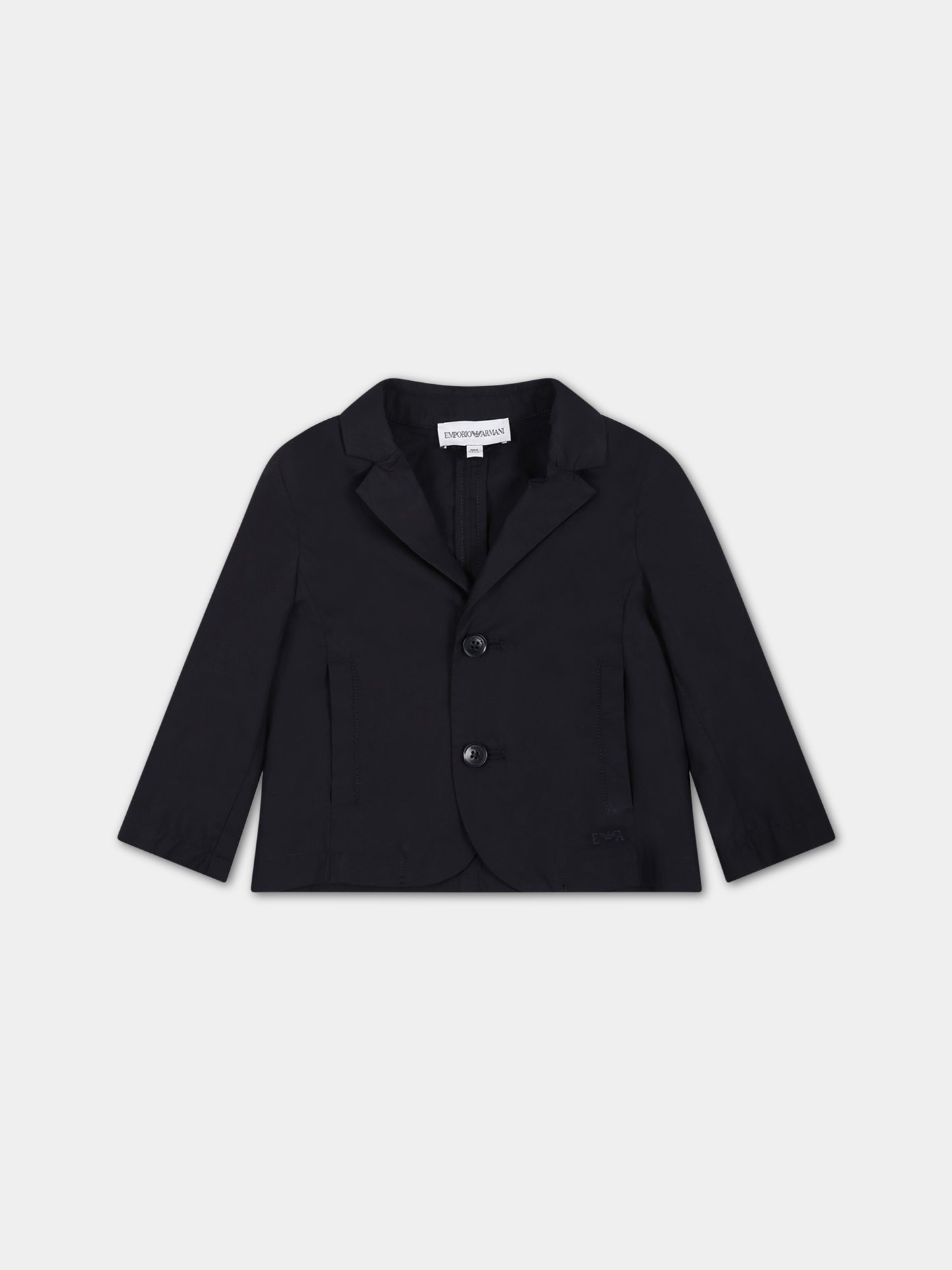 Giacca blu per bambino con logo,Armani Junior,3RHGJ5 4N7IZ 0920