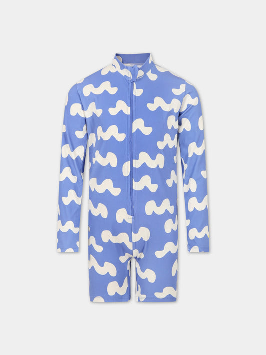 Tuta-mare azzurro per bambino con logo,Bobo Choses,123AC148