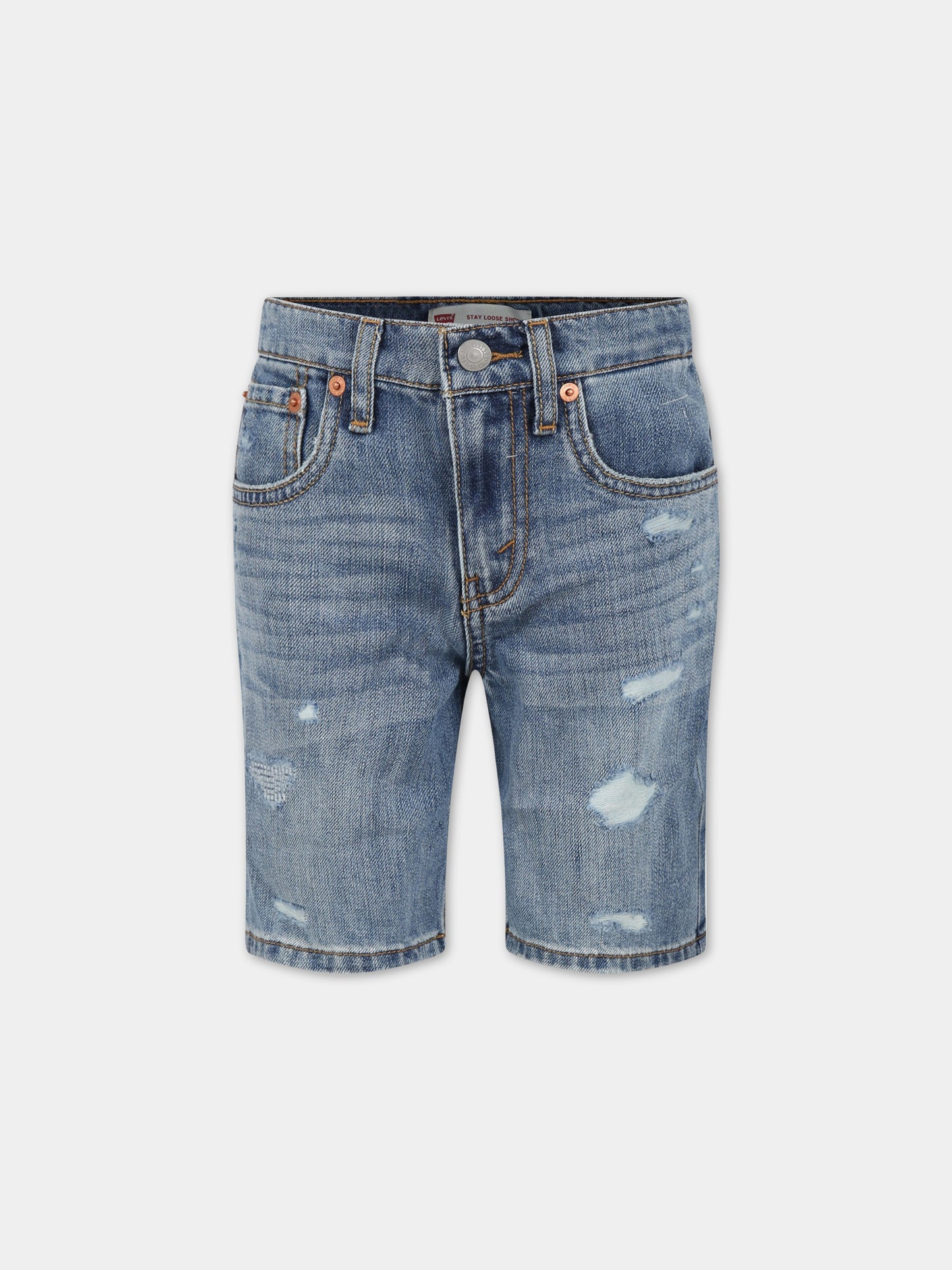 Shorts blu per bambino con logo,Levi's Kids,LK8EH309 8EH309 M8I