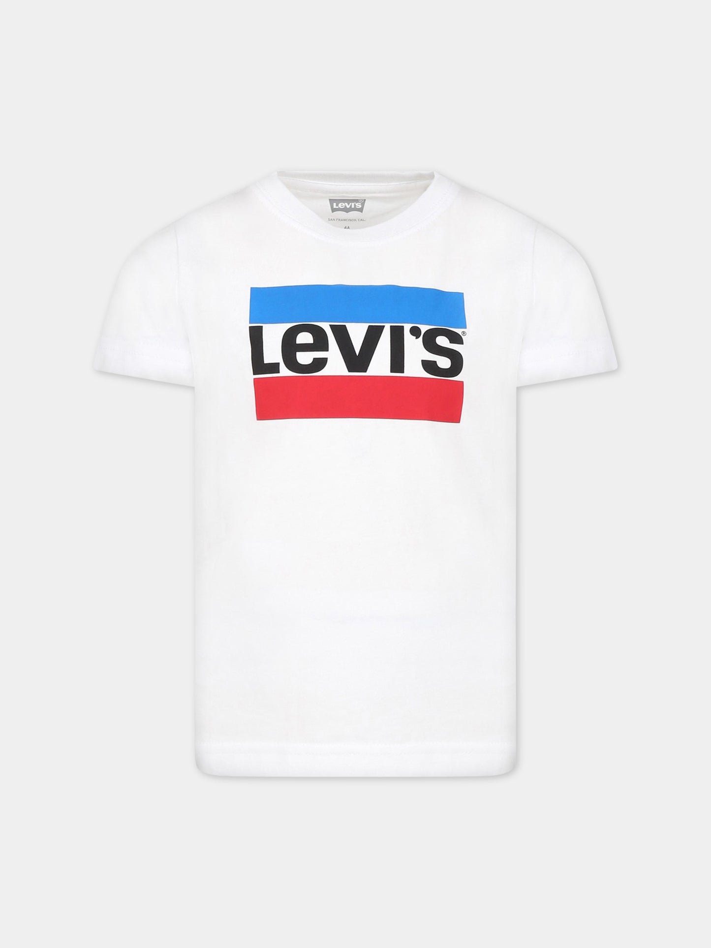 T-shirt bianca per bambino con logo,Levi's Kids,LK9E8568 9E8568 001