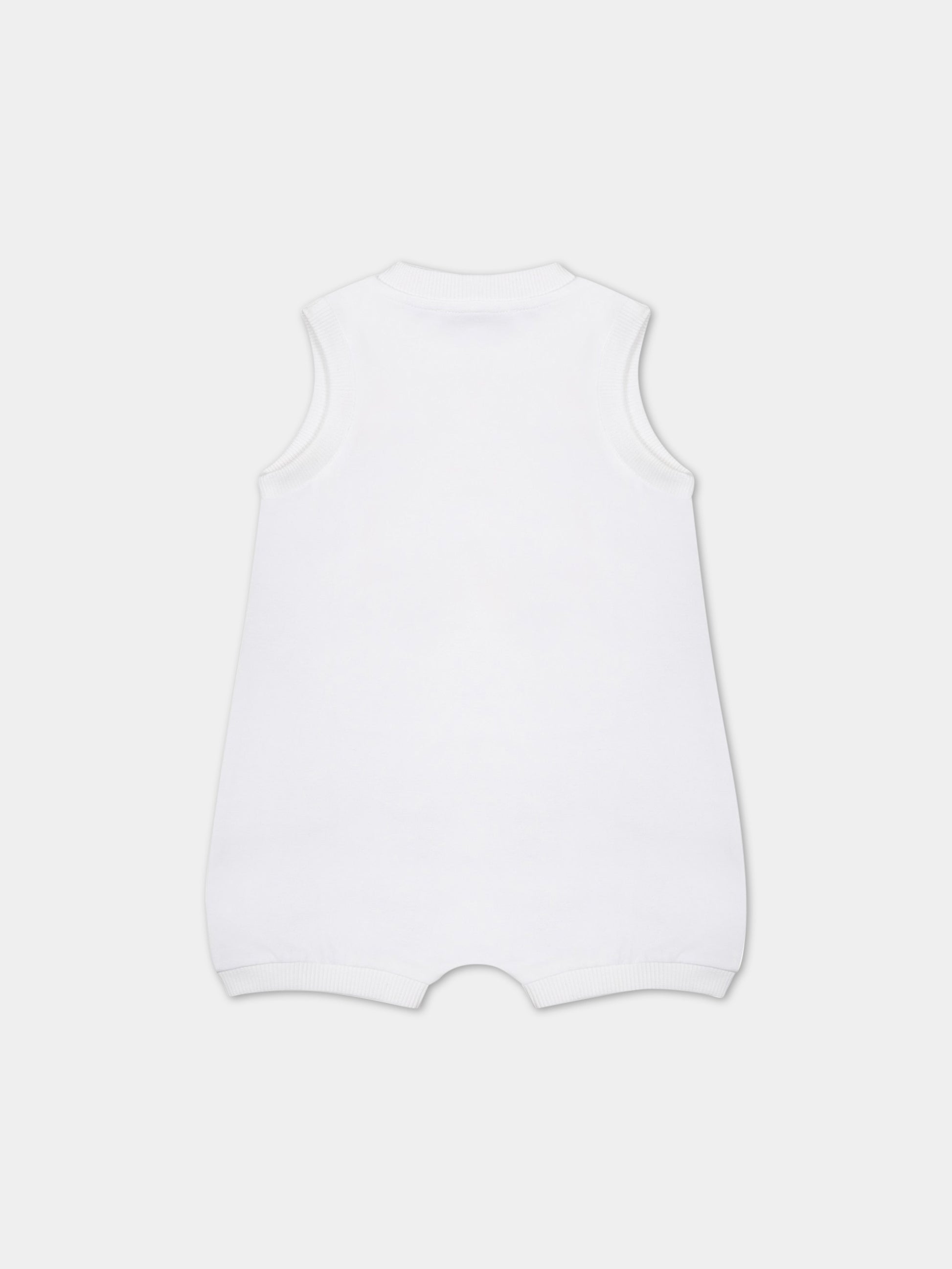 Pagliaccetto bianco per neonati con Teddy Bear,Moschino Kids,MMY043 LBA08 10101