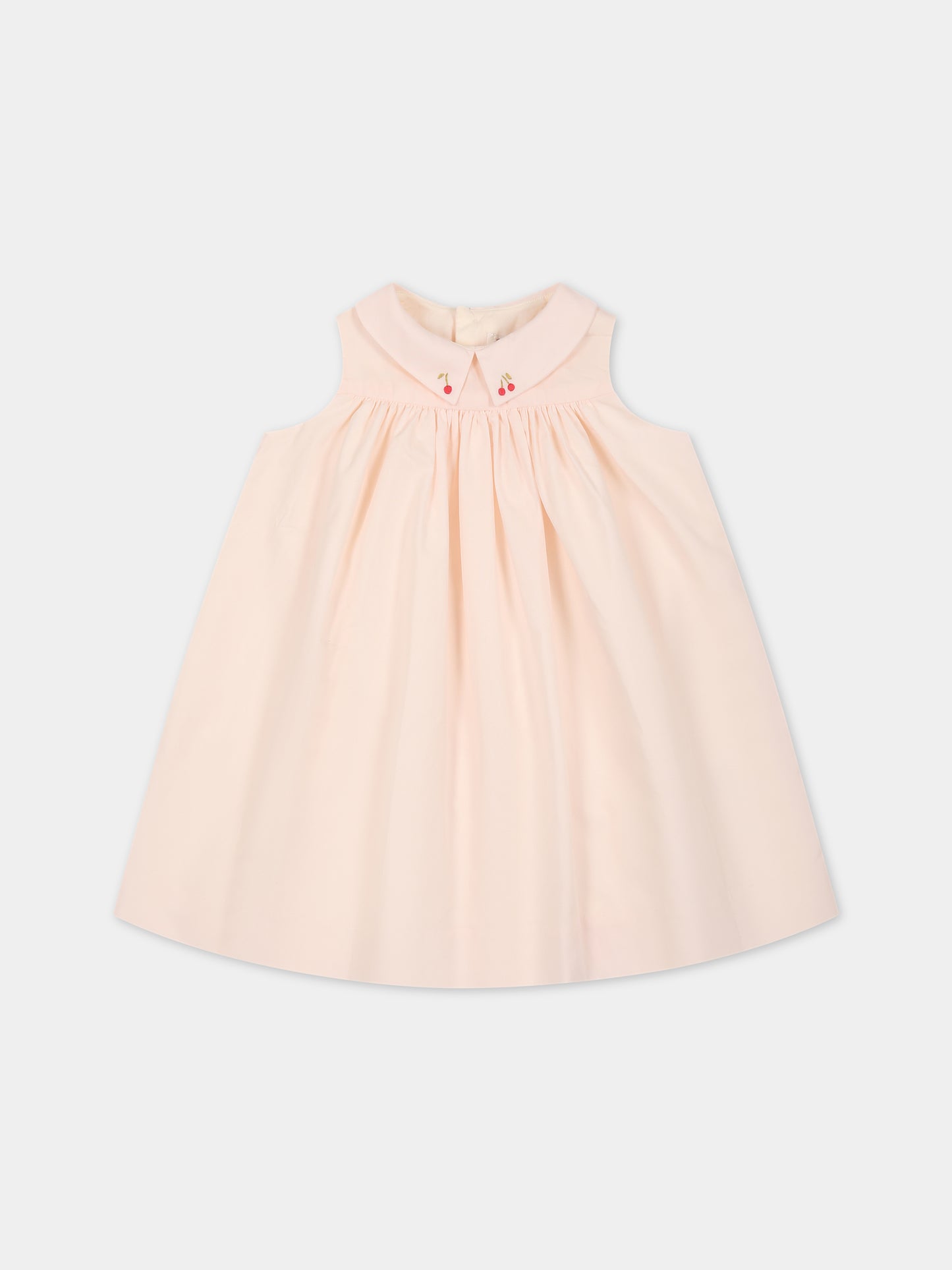 Vestito rosa per neonata con ciliegie,Bonpoint,S03XDRW00002 020