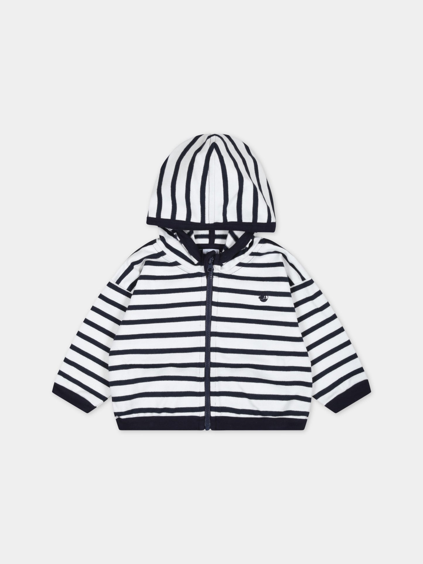 Felpa multicolor per bambino con logo,Petit Bateau,A072S MARSHMALLOW/SMOKING