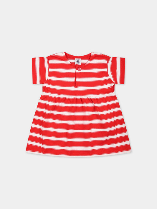 Vestito multicolor per neonata,Petit Bateau,A0753 PEPS/MARSHMALLOW