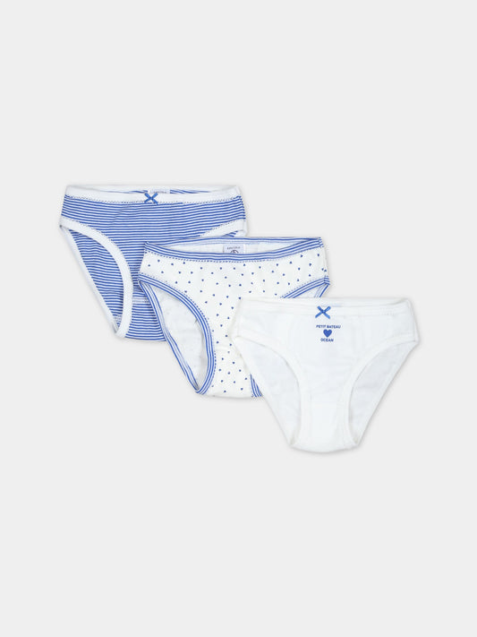 Set multicolor per bambina con disegni,Petit Bateau,A07A3 VARIANTE 1