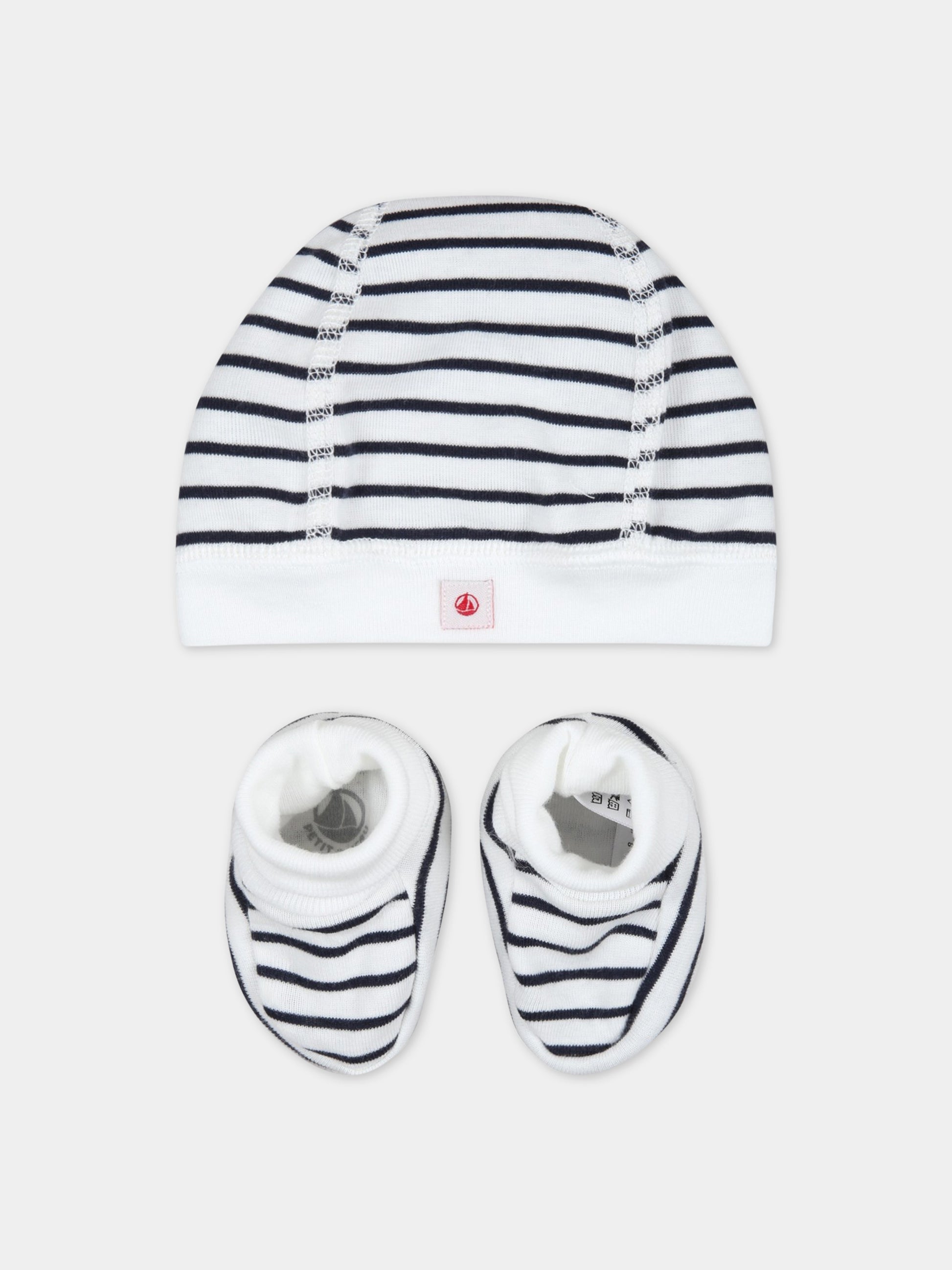 Set multicolor per neonato con patch logato,Petit Bateau,A06L3 VARIANTE 1