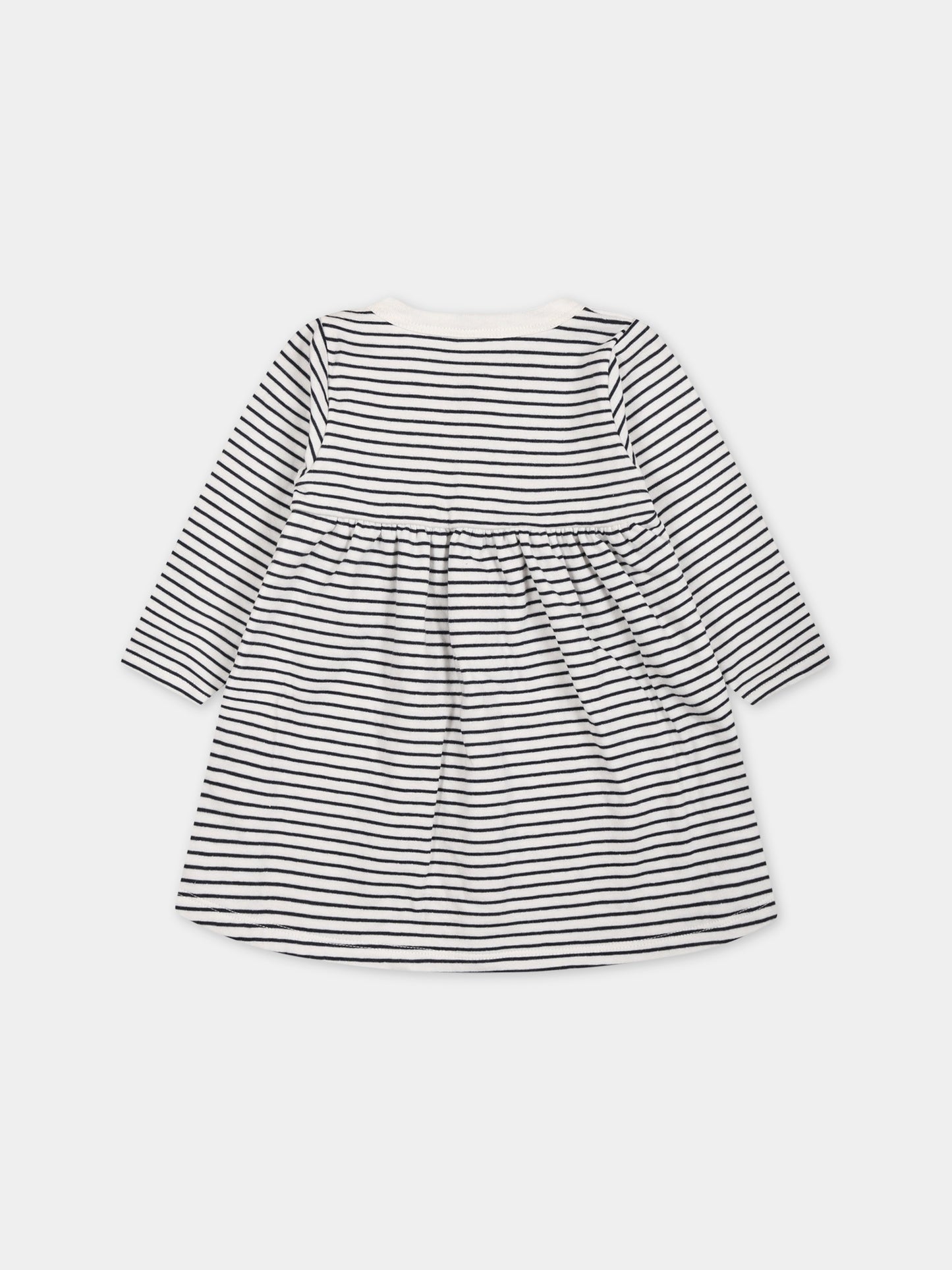 Completo multicolor per neonata con cuore,Petit Bateau,A06XN MARSHMALLOW/SMOKING