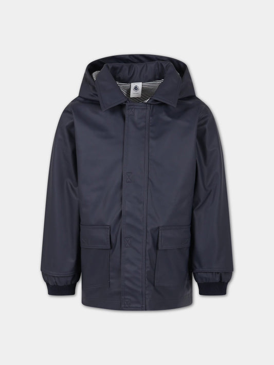 Impermeabile blu per bambini,Petit Bateau,A03IC SMOKING