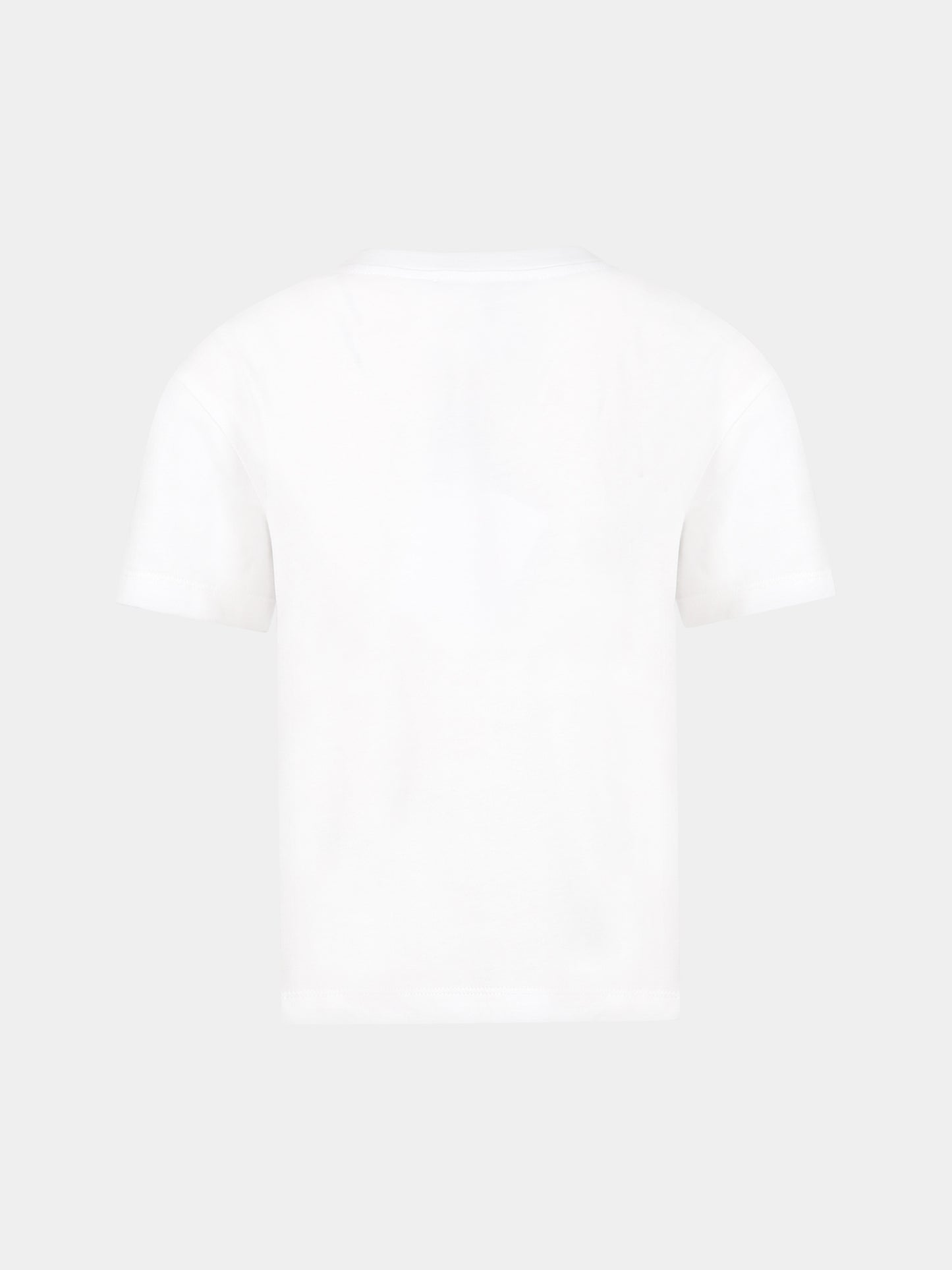 T-shirt bianco per bambini con logo,Balmain Kids,BS8R41 J0177 100NE