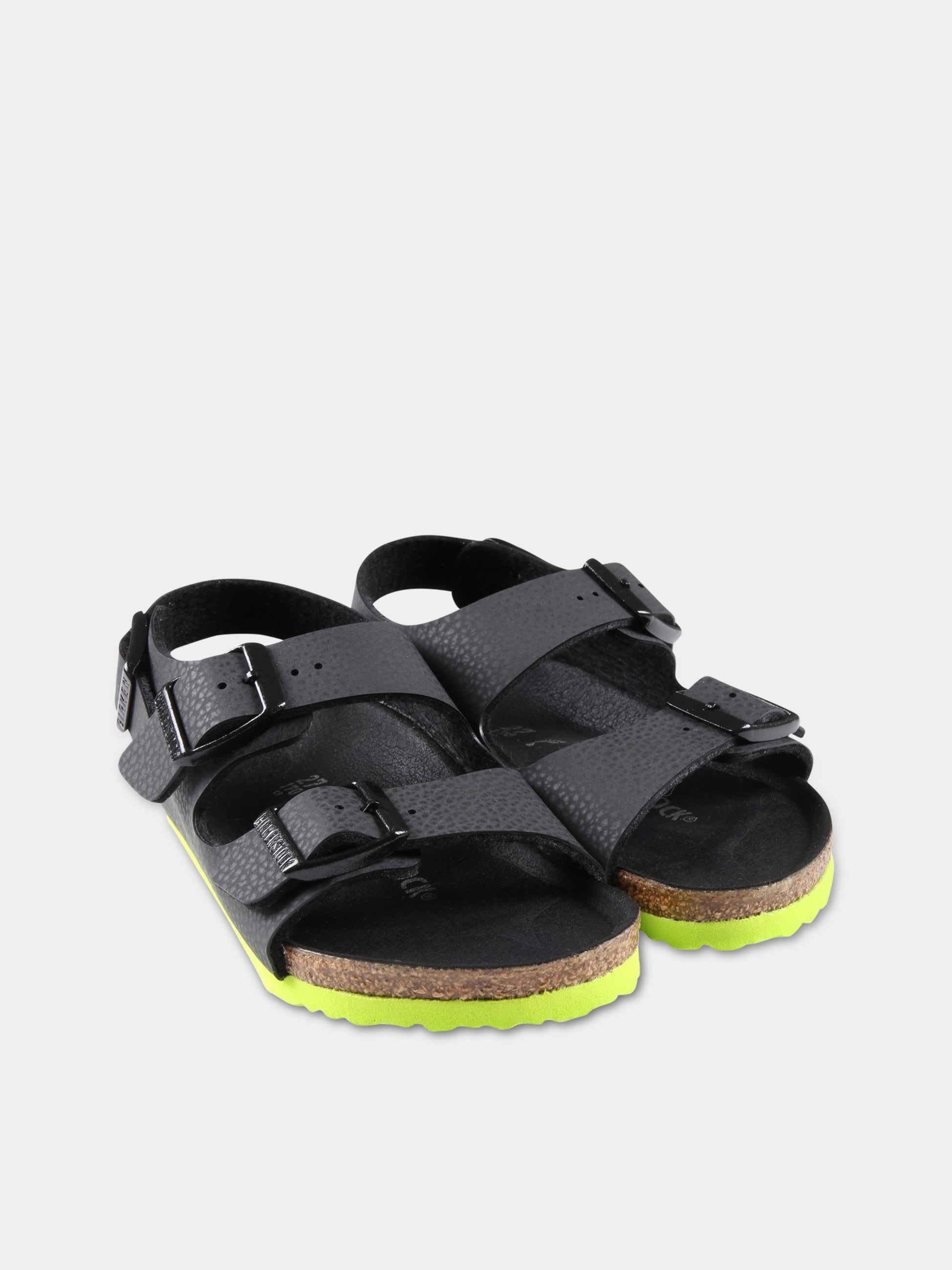 Sandali neri  Milano  per bambino con suola verde,Birkenstock,1022129