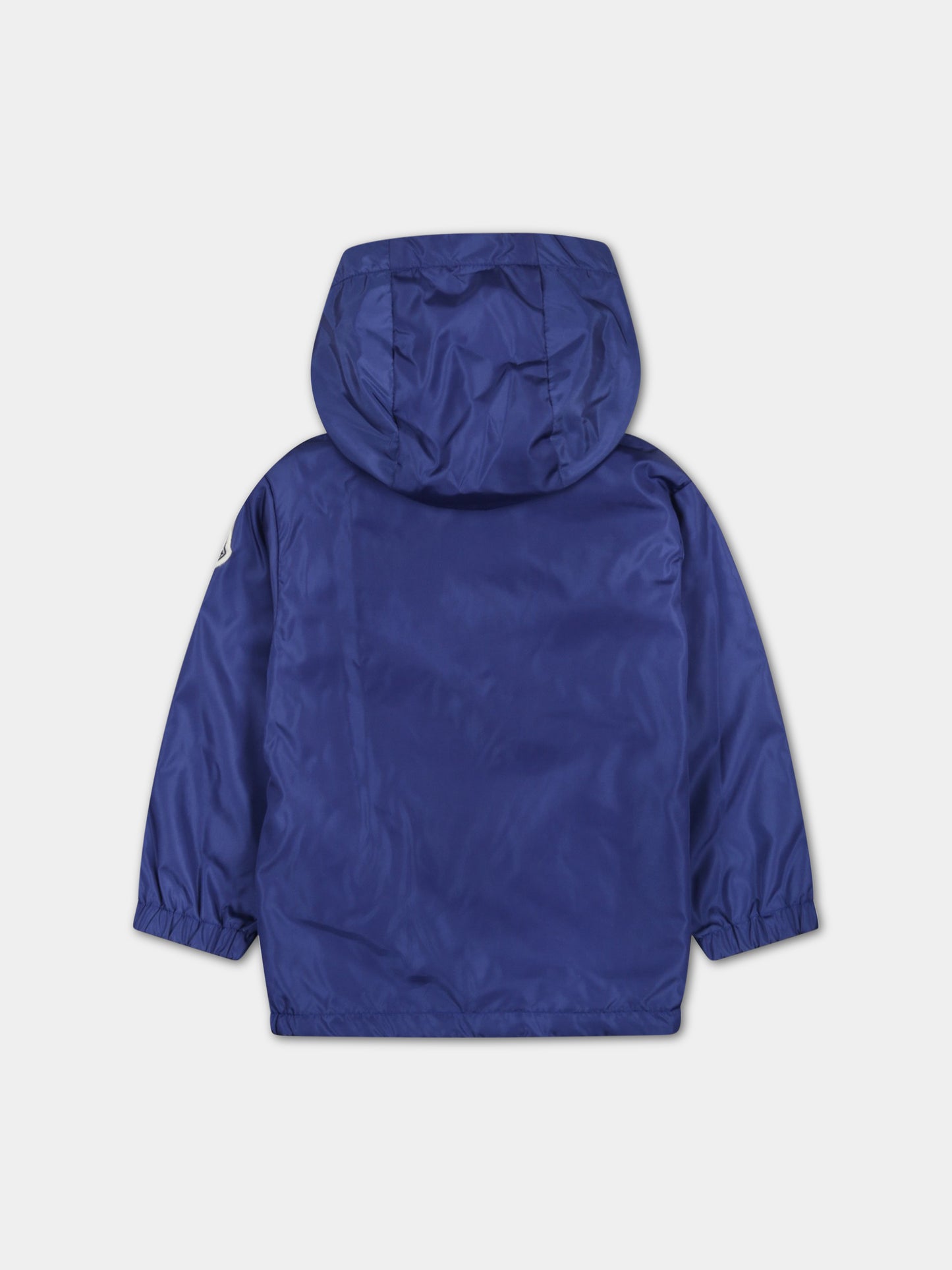 Giacca  Erdvile  blu a vento per neonato con logo e patch,Moncler Kids,951 1A00012 539ZD 750