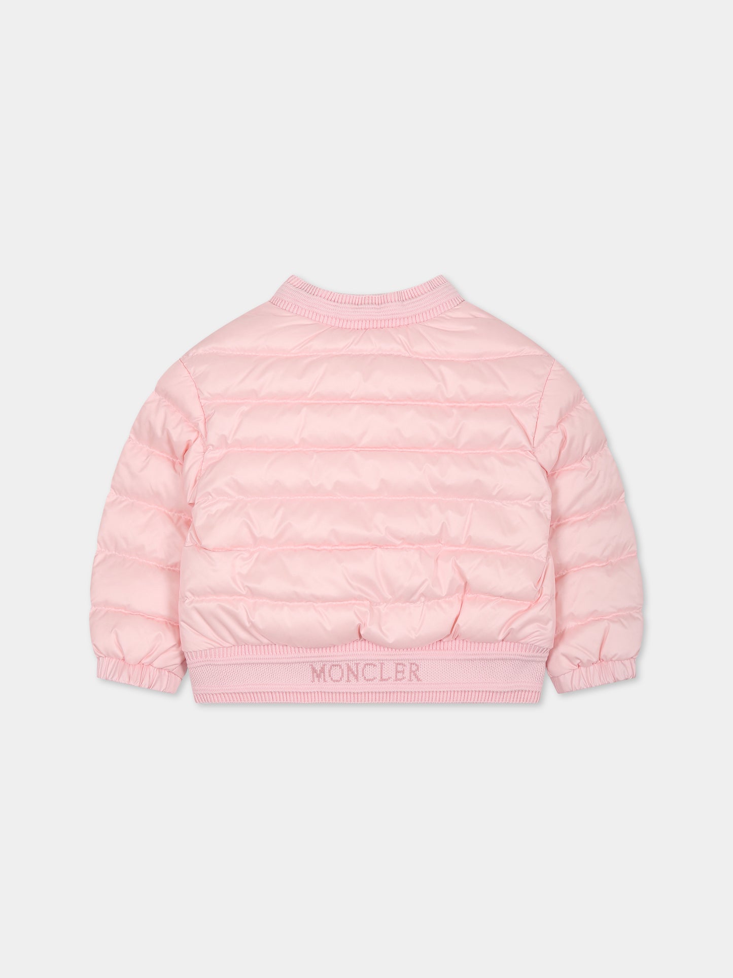 Piumino  Ter  rosa per neonata con logo,Moncler Kids,951 1A00020 595FE 506