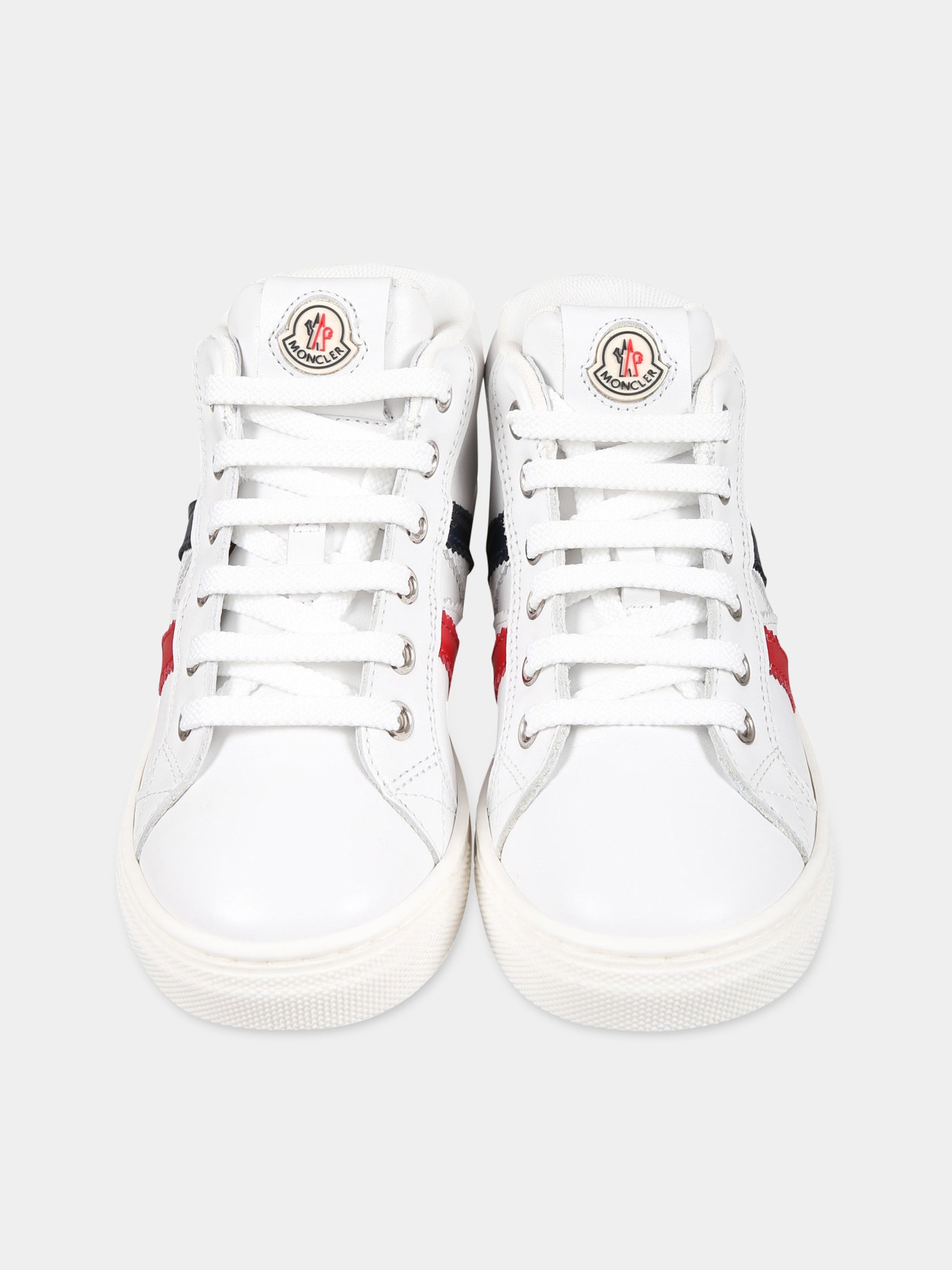 Sneakers bianche per bambino con logo,Moncler Kids,954 4M00040 M2969 P07
