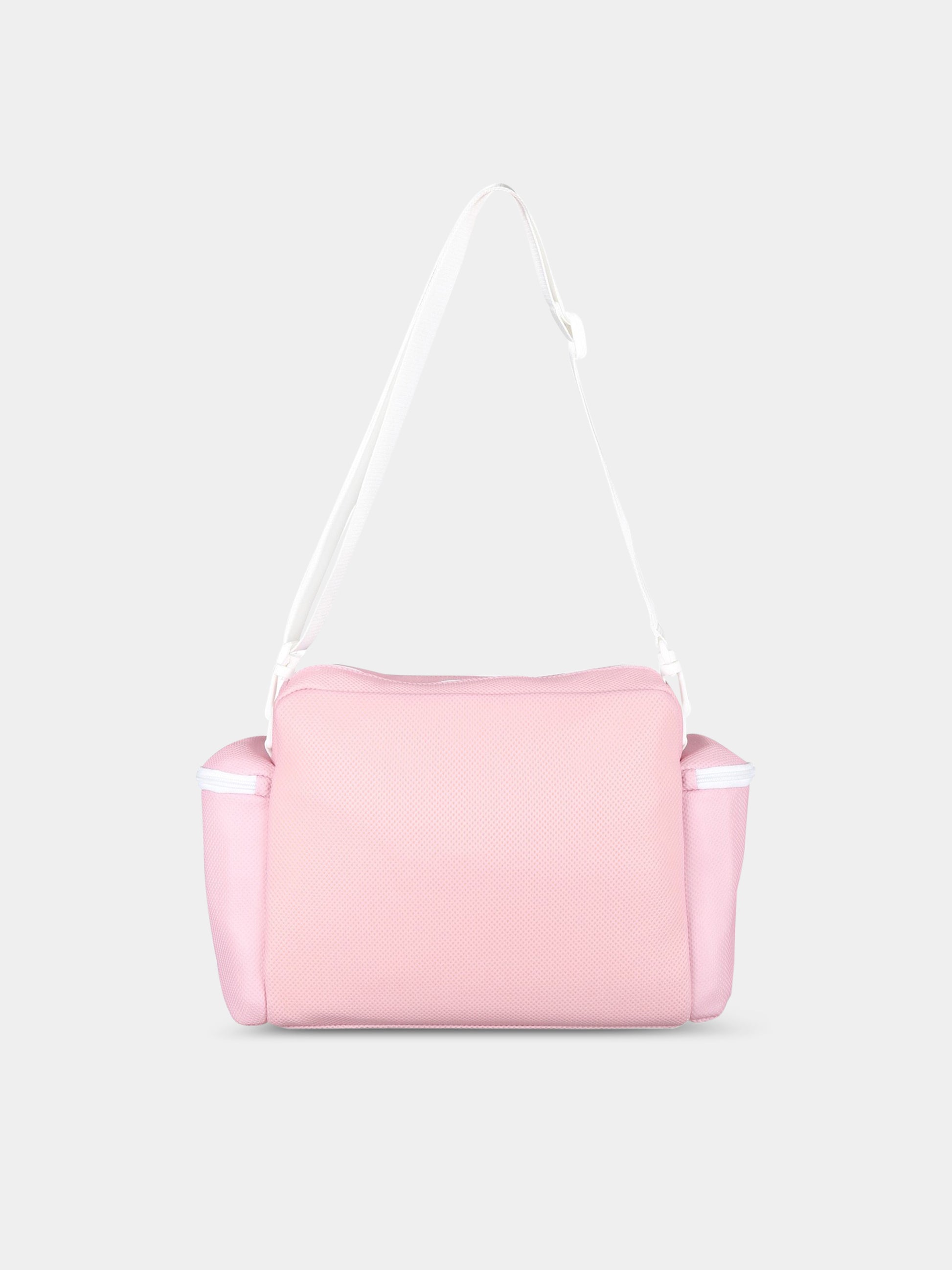 Borsa-mamma rosa per neonata con logo,Versace,1007127 1A06133 2PE90