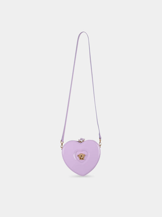 Borsa viola per bambina con patch Medusa,Versace,1006506 1A01251 1LC3V