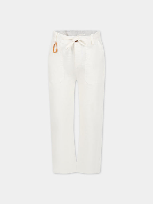 Pataloni avorio per bambino in lino,Zhoe & Tobiah,LIN5 1