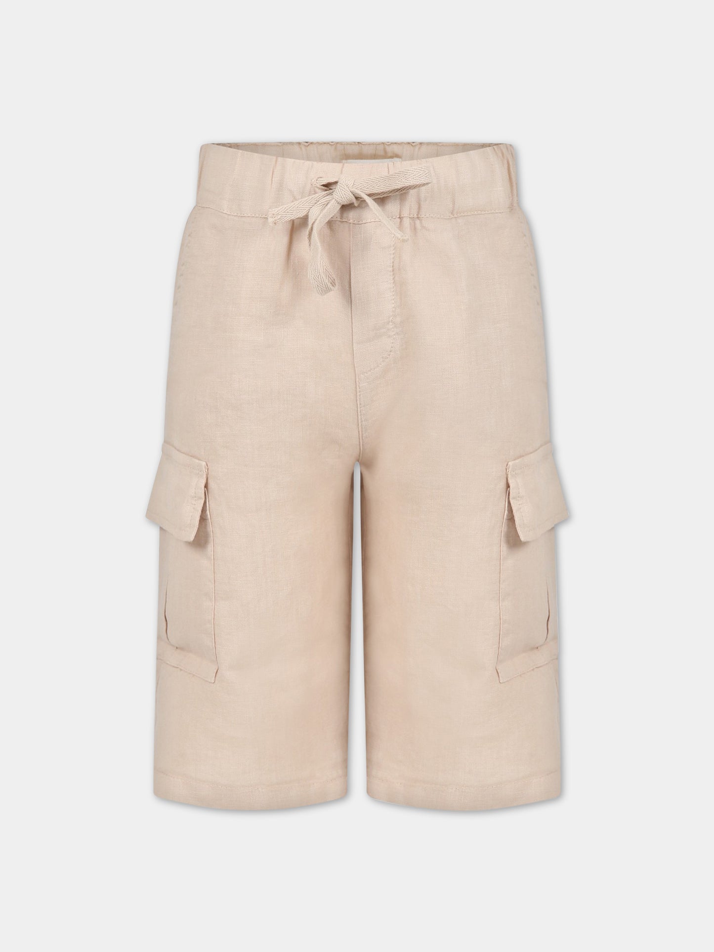 Bermuda avorio per bambino in lino,Zhoe & Tobiah,LIN4 23