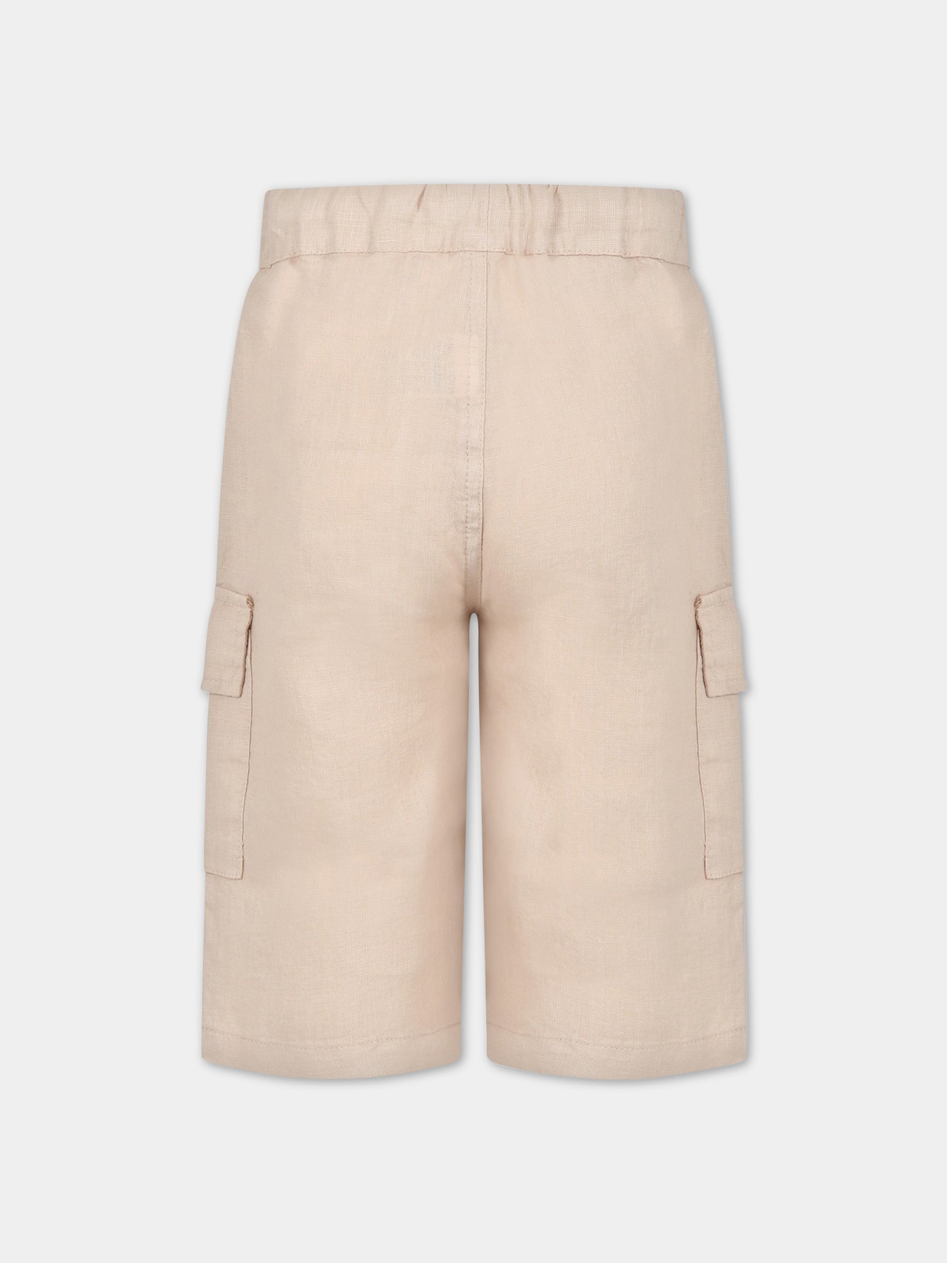 Bermuda avorio per bambino in lino,Zhoe & Tobiah,LIN4 23