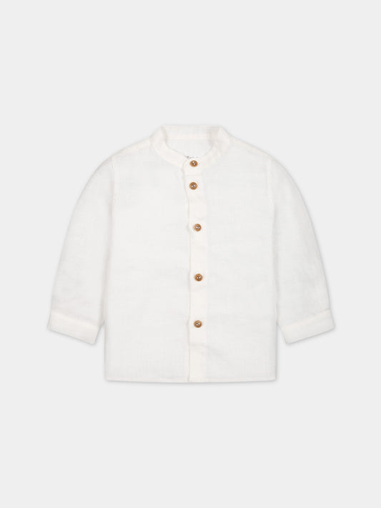 Camicia bianca per neonato,Zhoe & Tobiah,LIN3 1