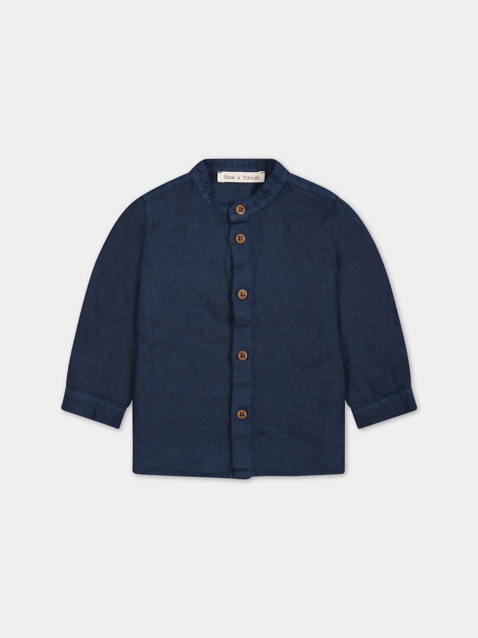 Camicia blu per neonato,Zhoe & Tobiah,LIN3 11