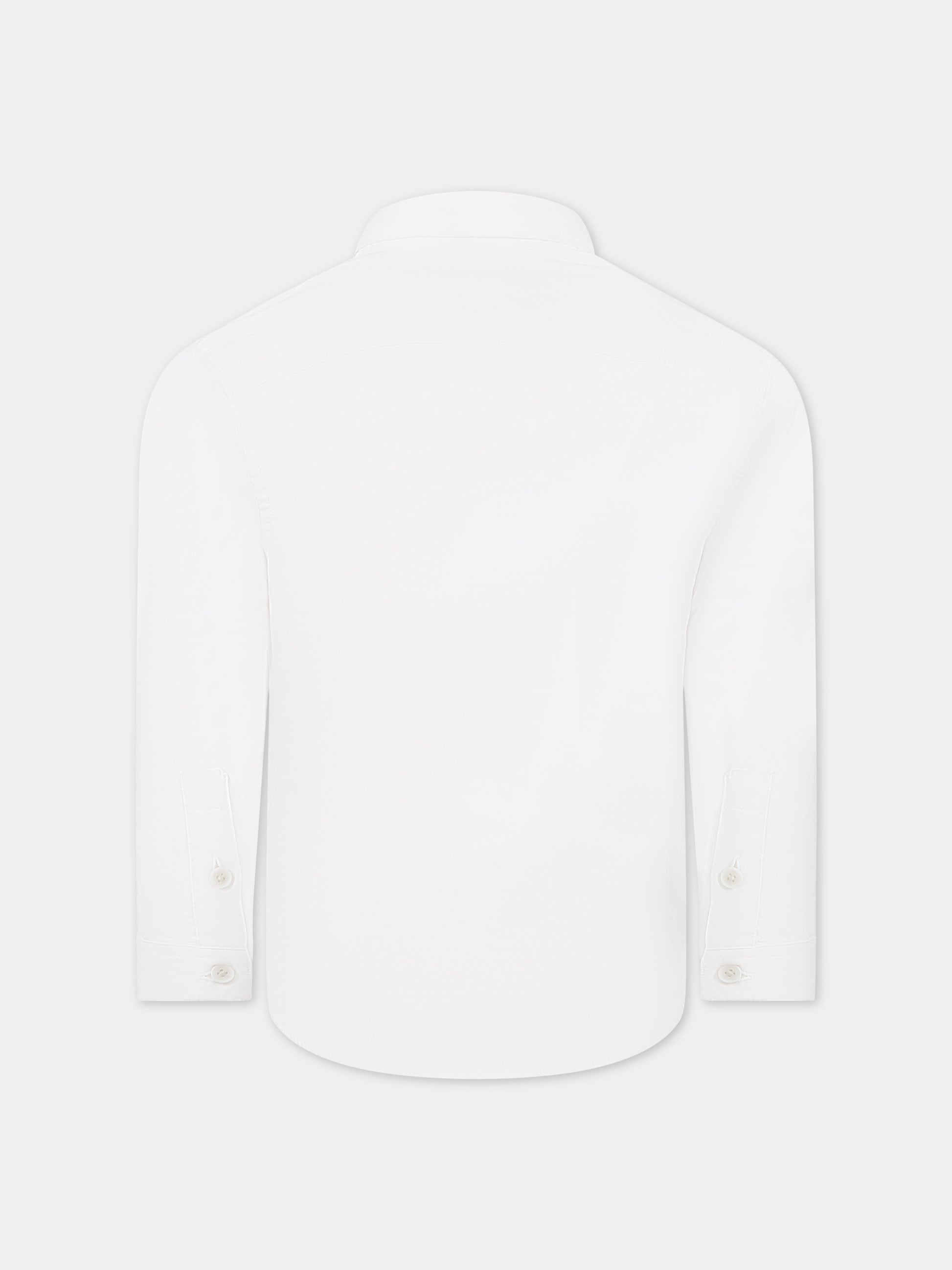 Camicia bianca per bambino con iconico coccodrillo,Lacoste,CJ5296 NBN